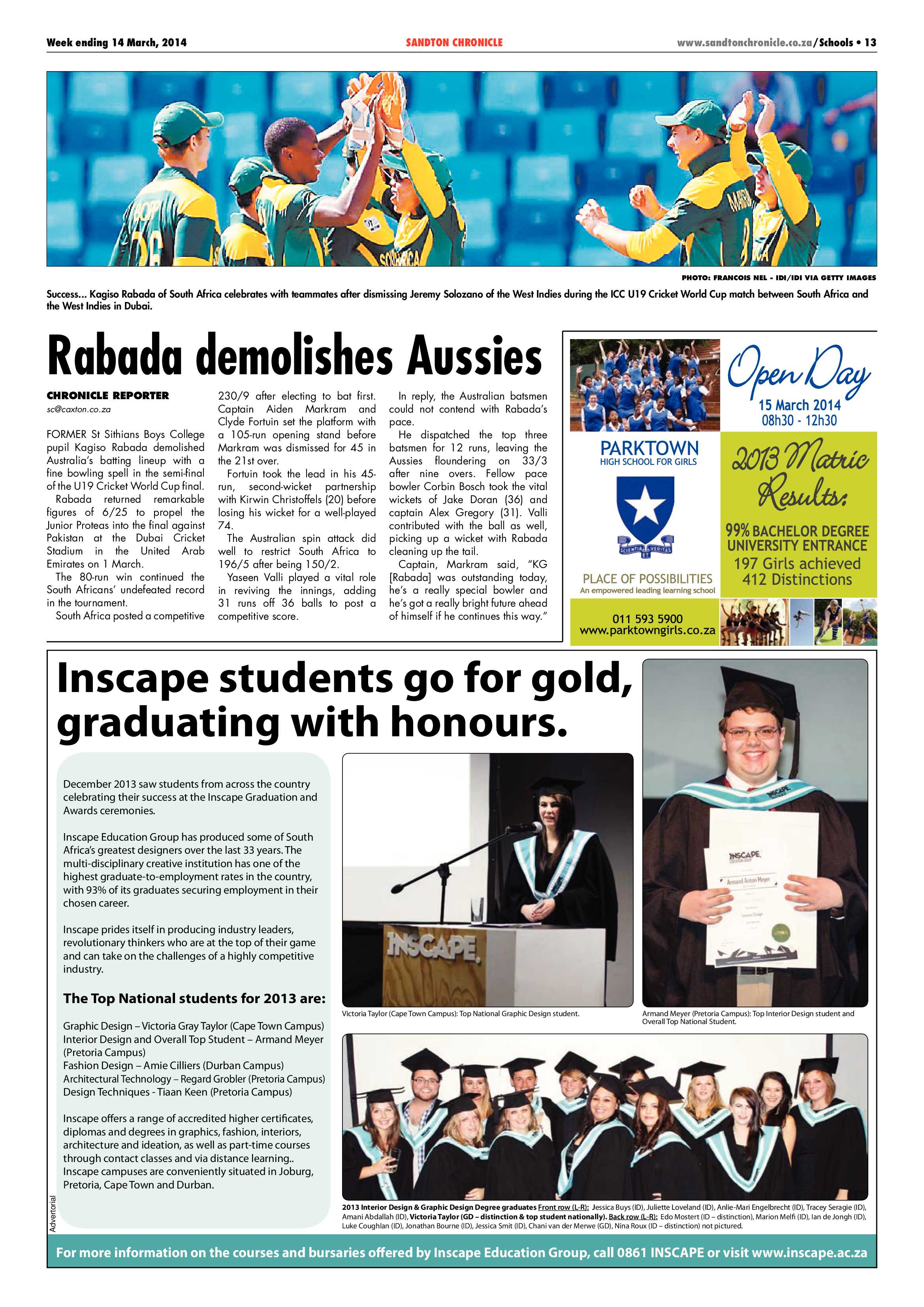 Sandton Chronicle 14 March 2014 page 13