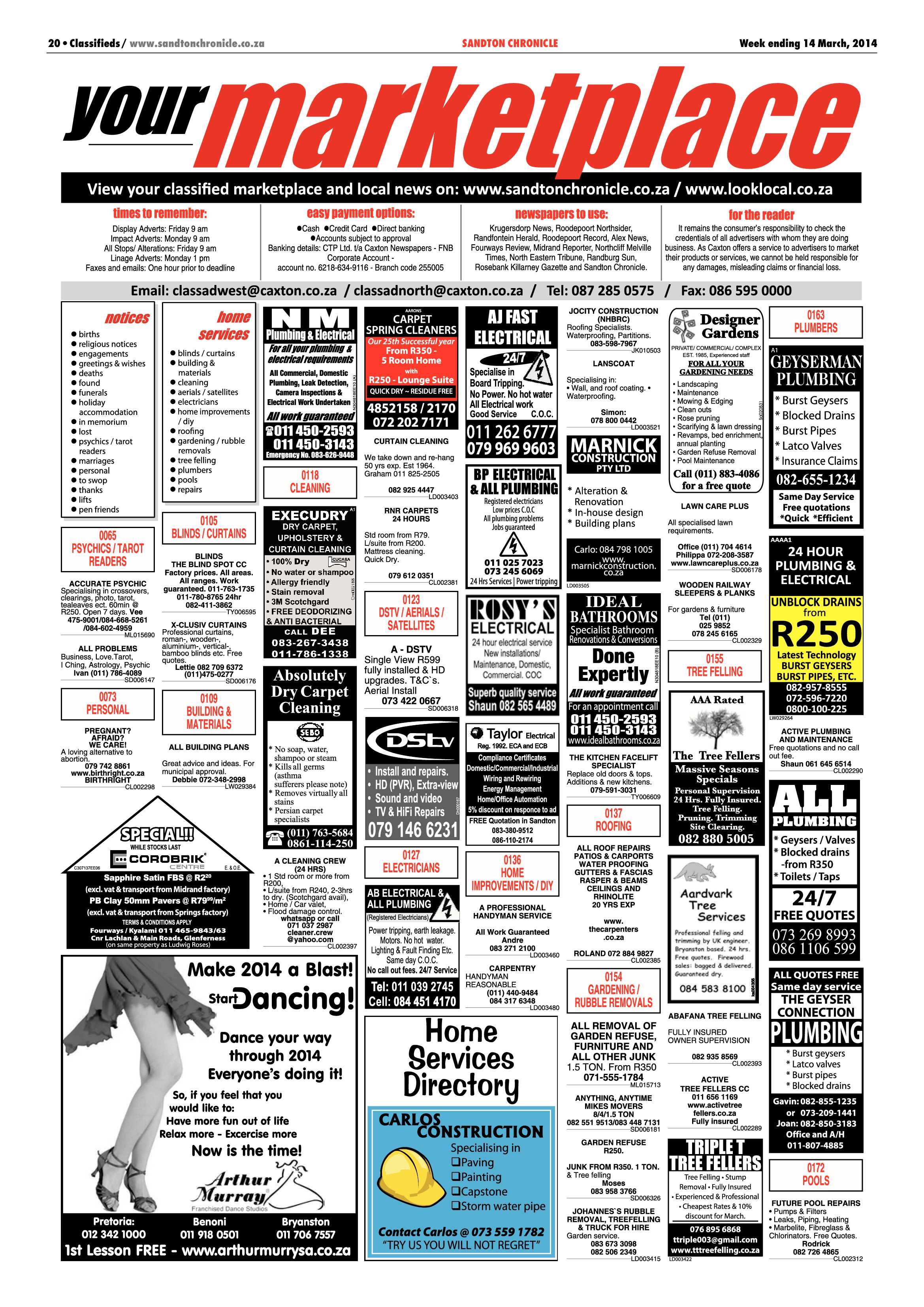 Sandton Chronicle 14 March 2014 page 20