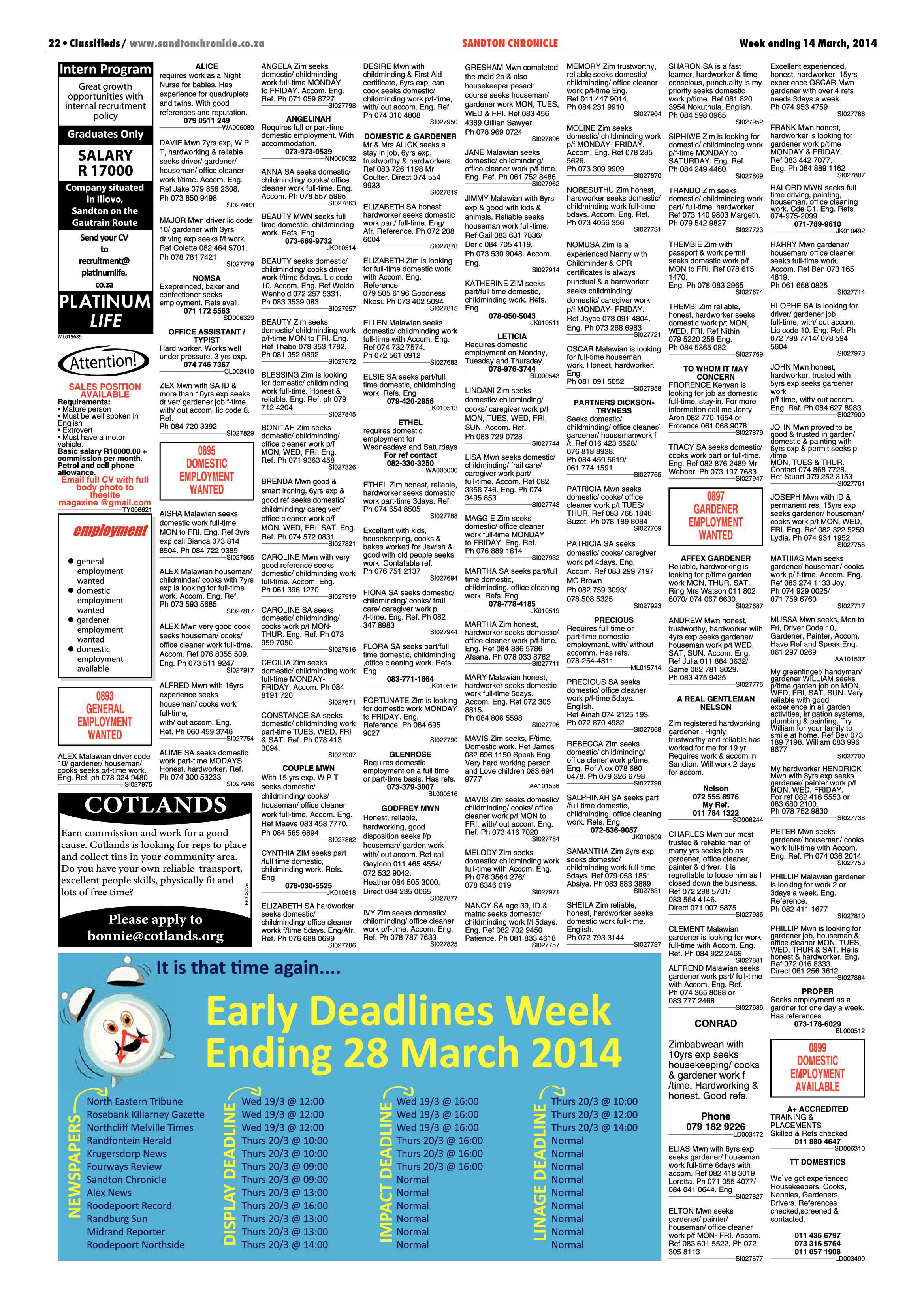 Sandton Chronicle 14 March 2014 page 22