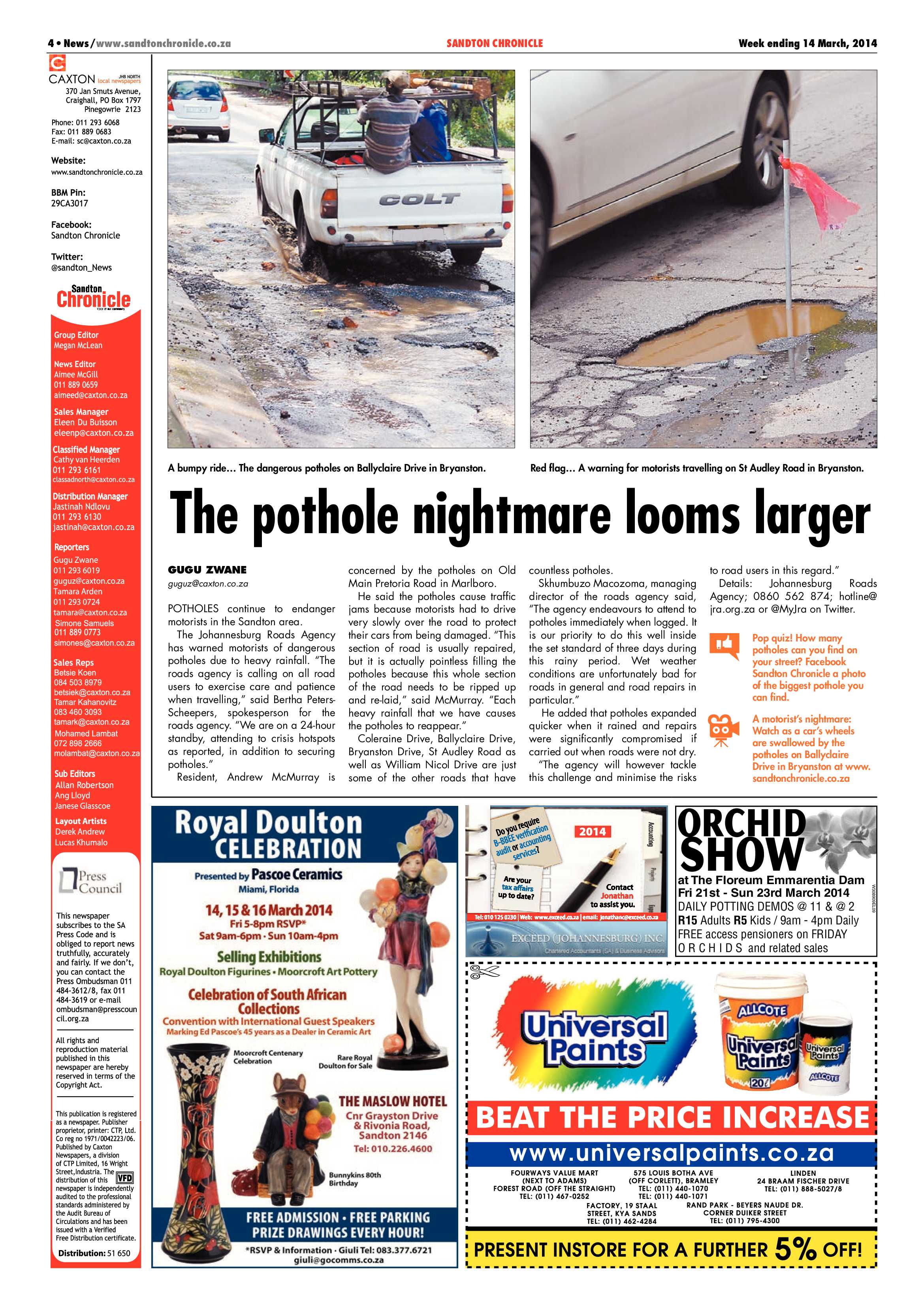 Sandton Chronicle 14 March 2014 page 4