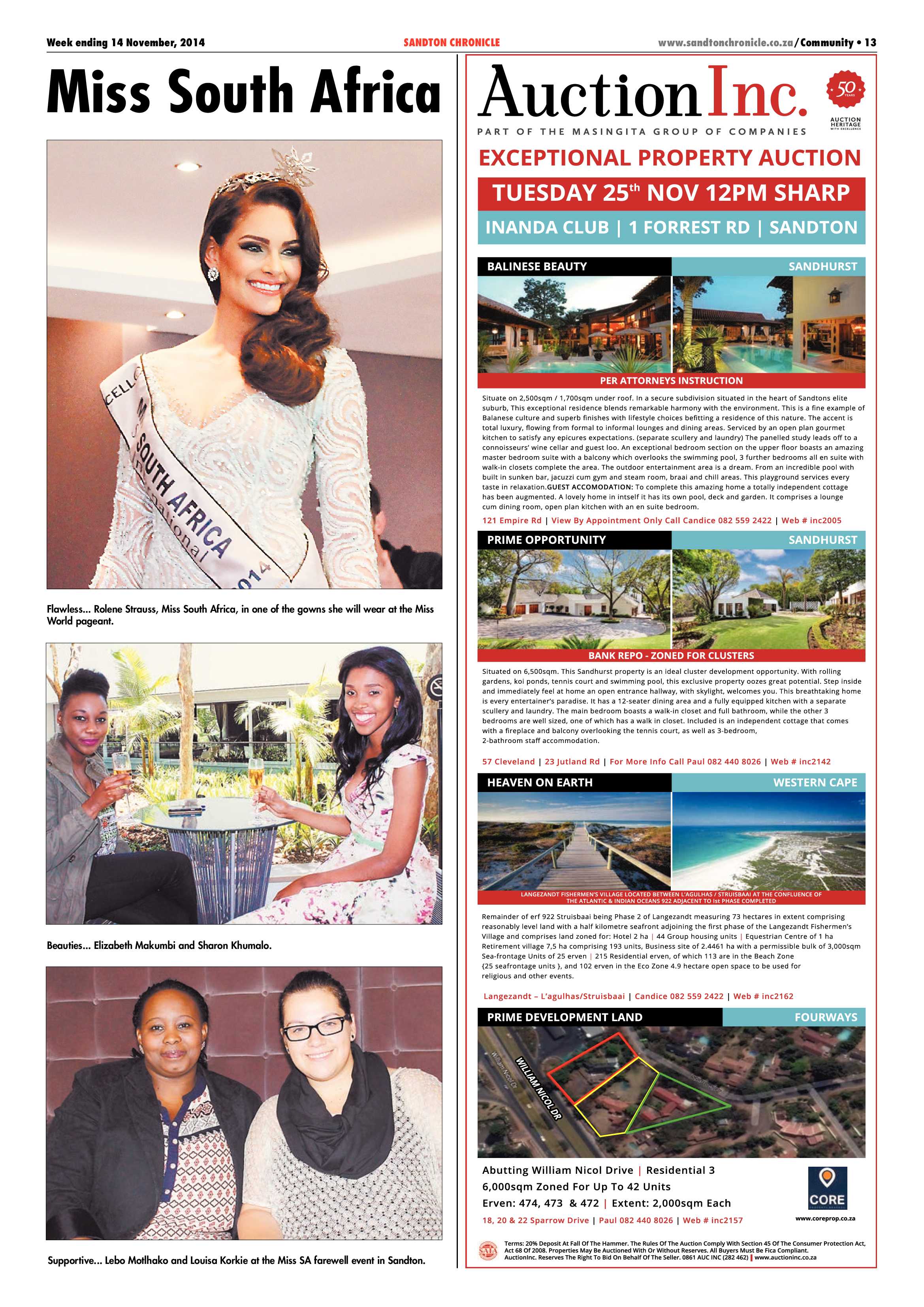 Sandton Chronicle 14 November 2014 page 13