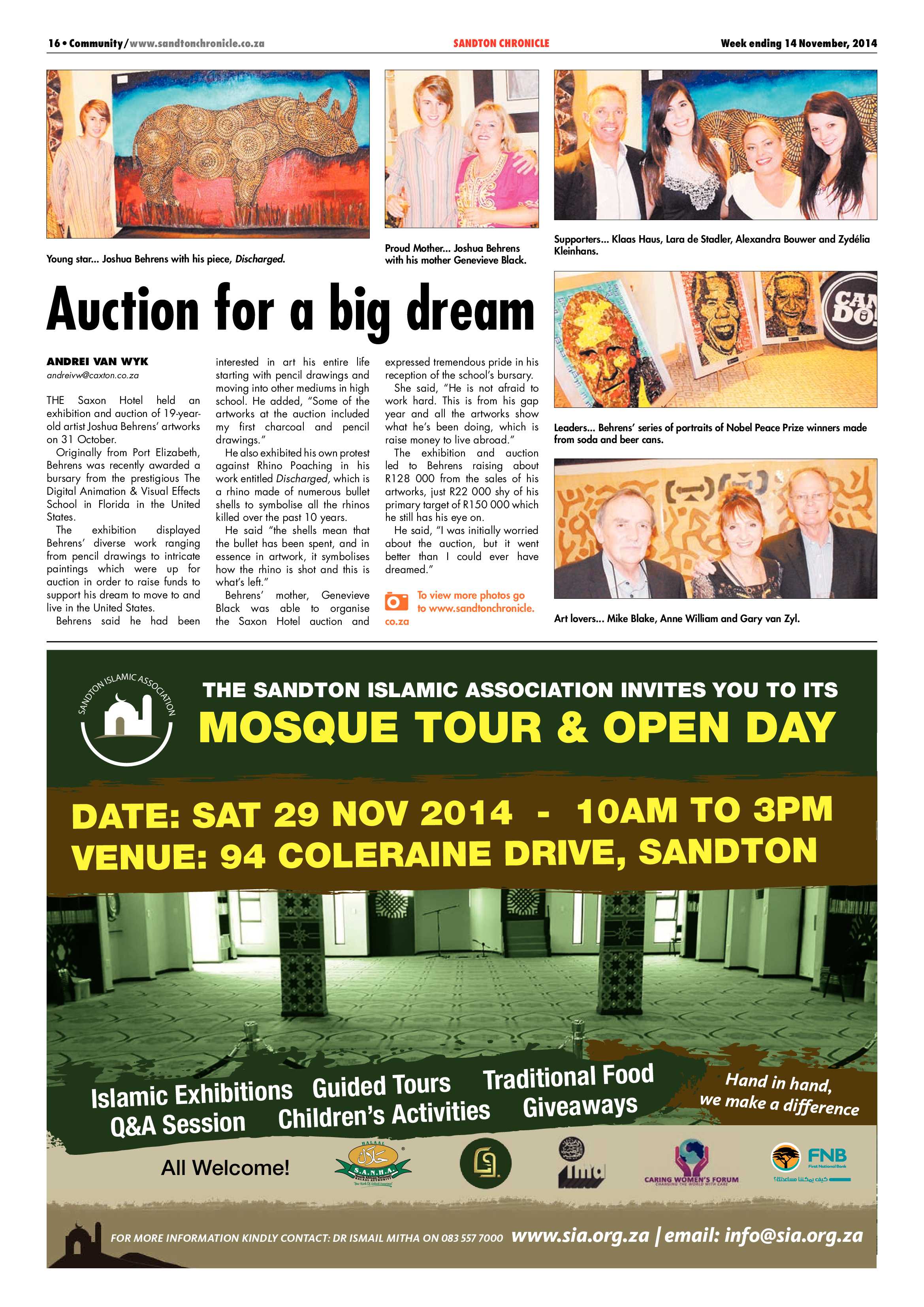 Sandton Chronicle 14 November 2014 page 16