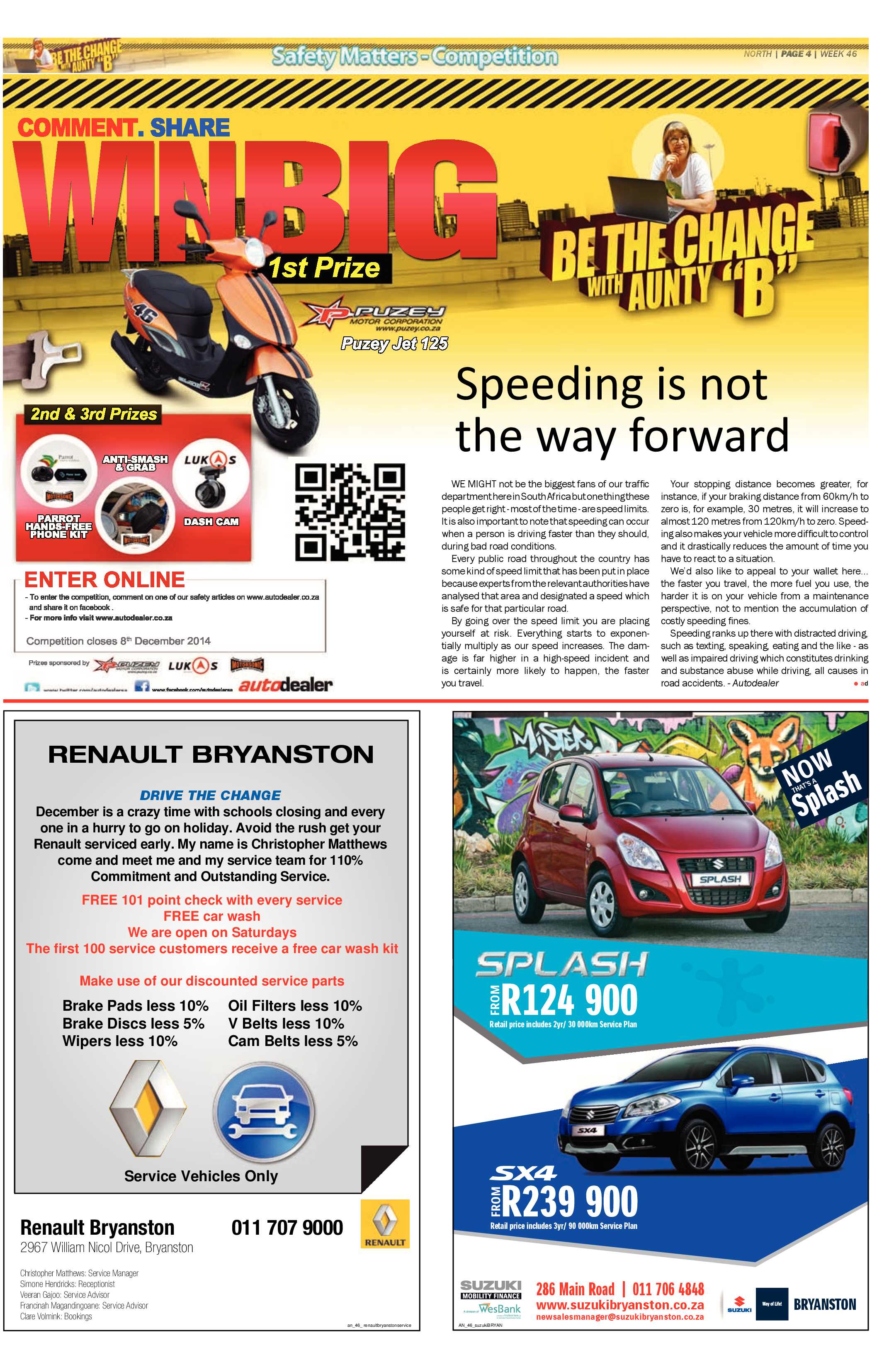 Sandton Chronicle 14 November 2014 page 20