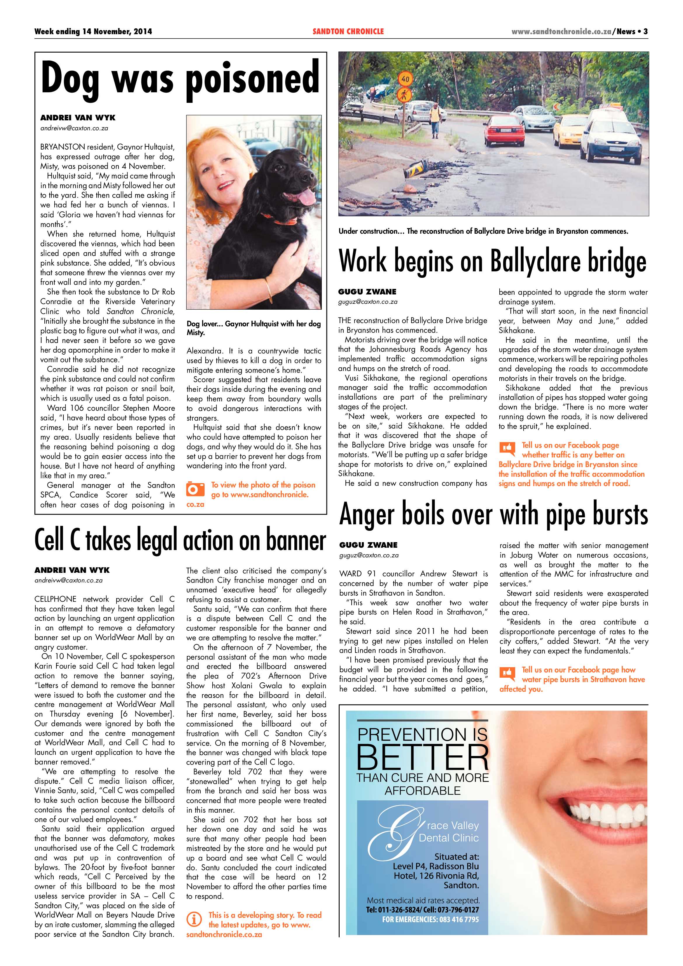 Sandton Chronicle 14 November 2014 page 3