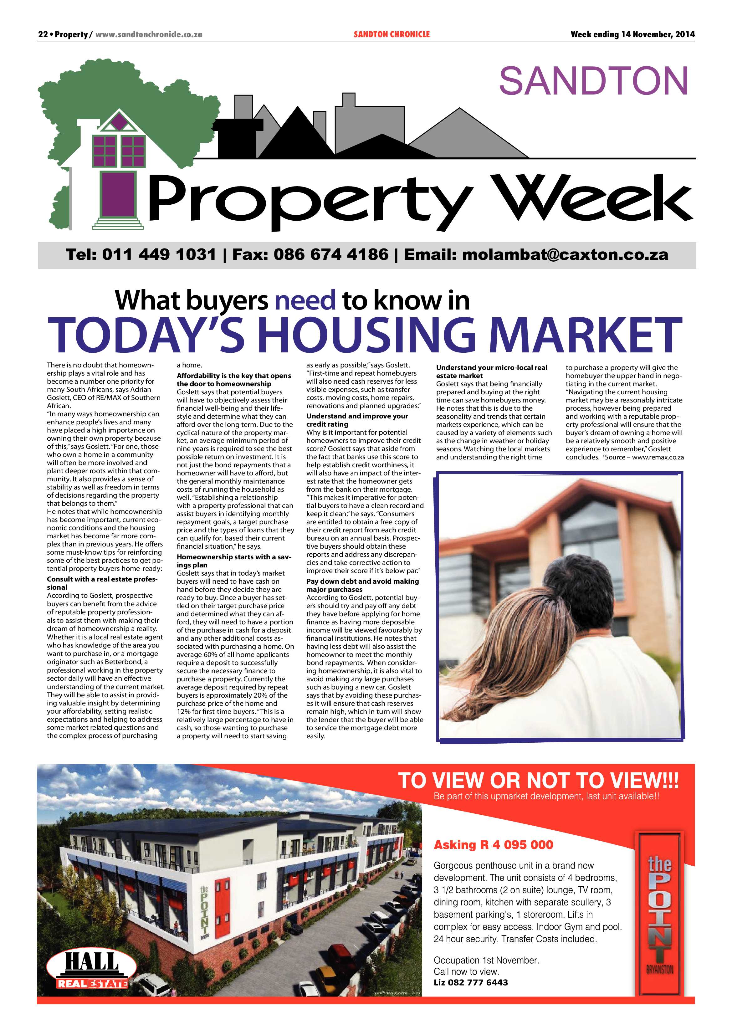 Sandton Chronicle 14 November 2014 page 30