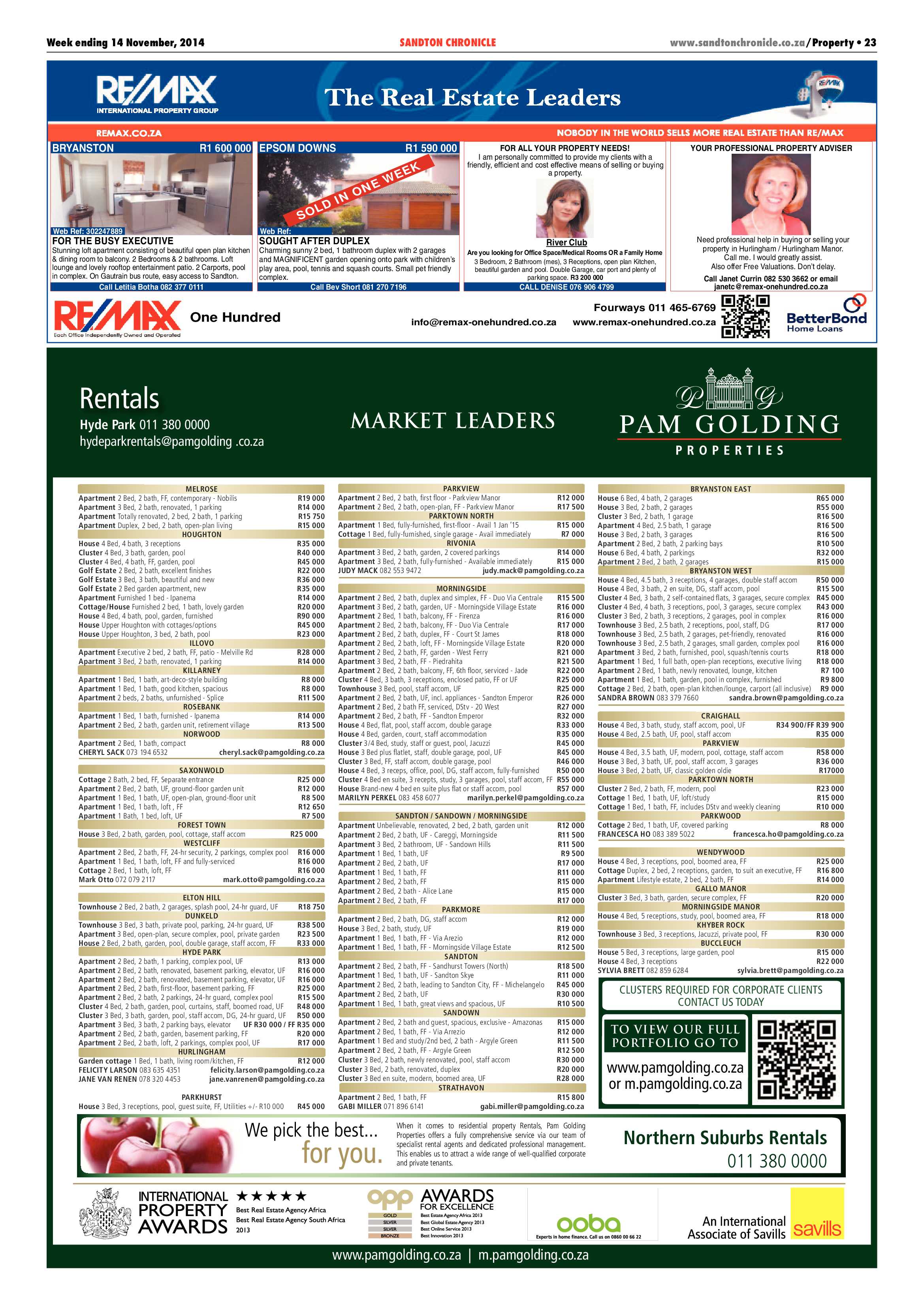 Sandton Chronicle 14 November 2014 page 31