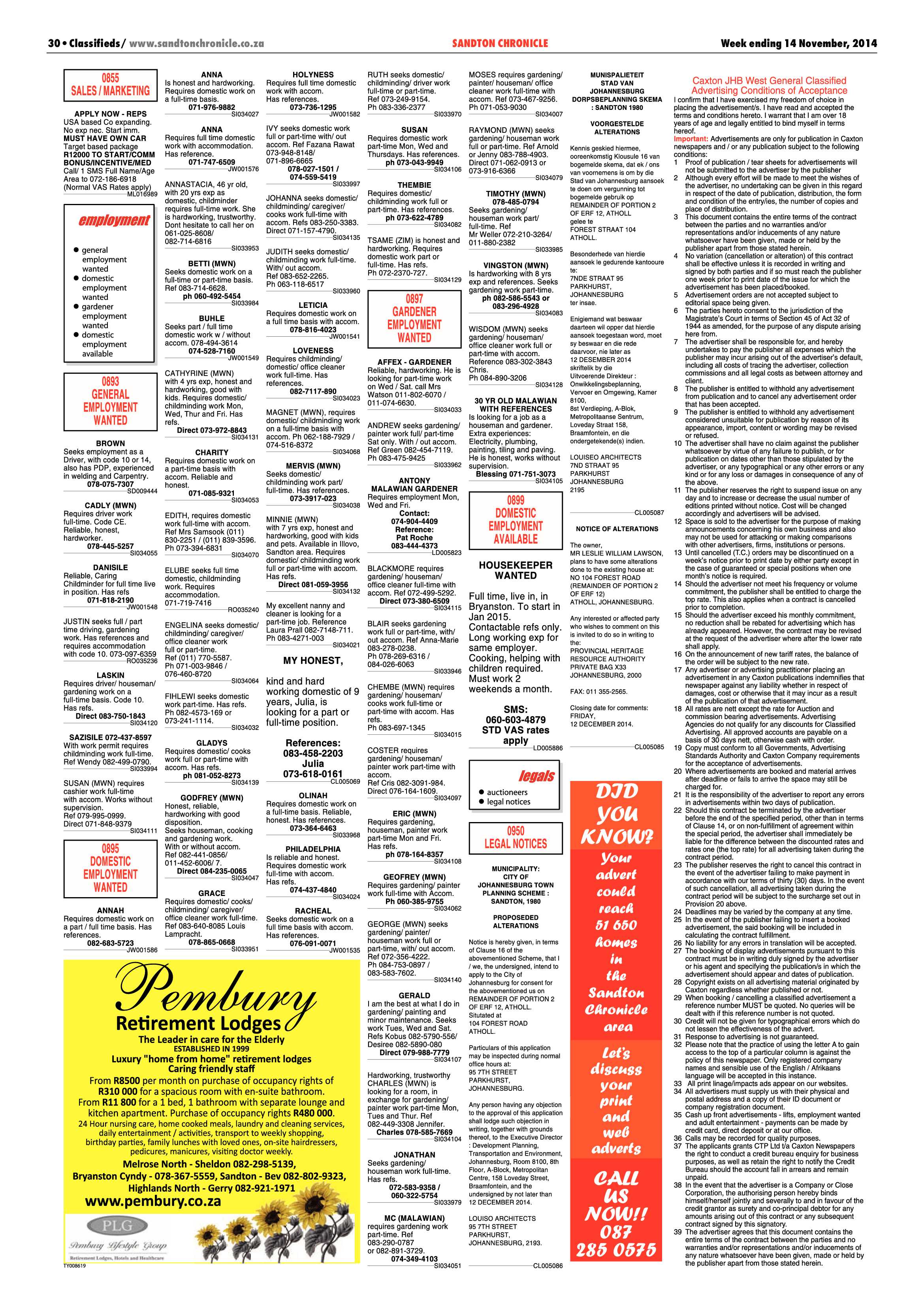 Sandton Chronicle 14 November 2014 page 38