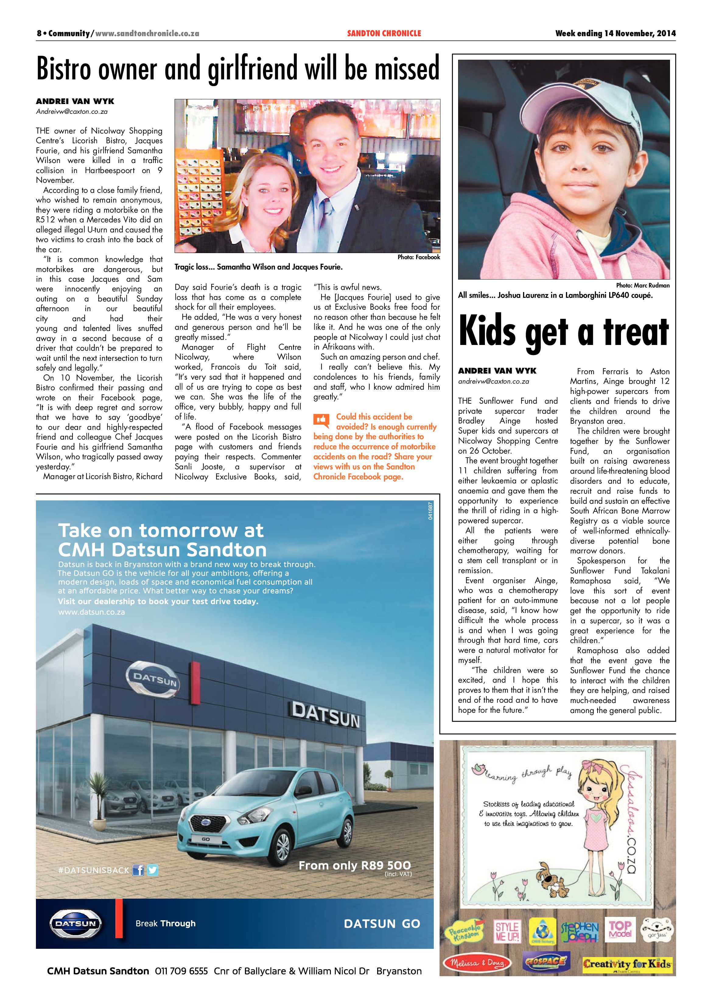 Sandton Chronicle 14 November 2014 page 8