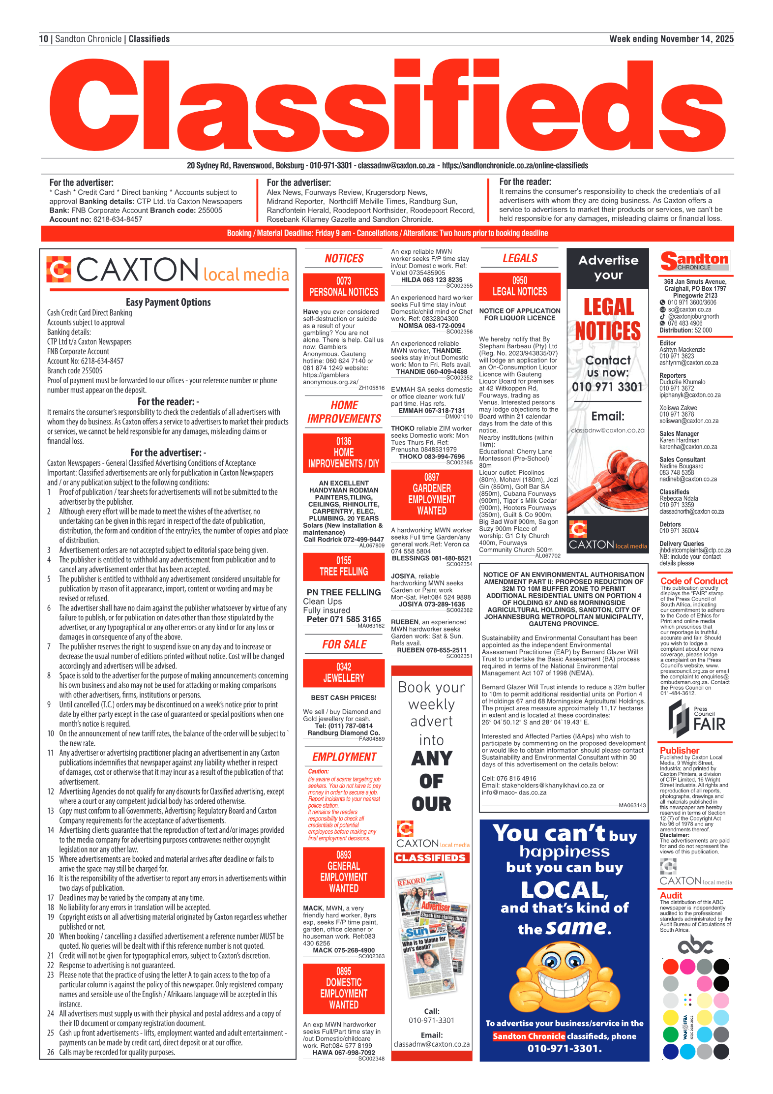 Sandton Chronicle 14 November 2025 page 10