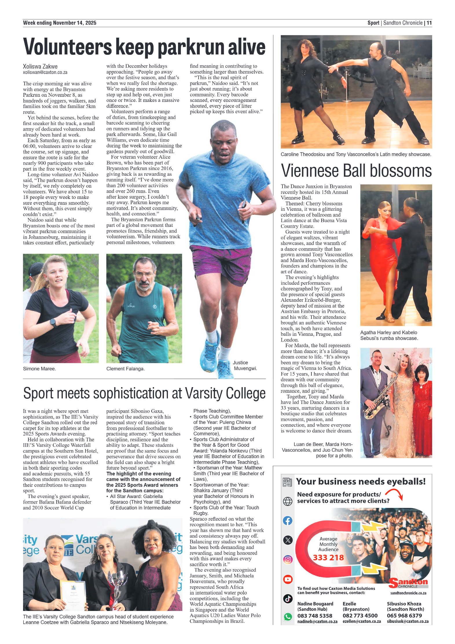 Sandton Chronicle 14 November 2025 page 11