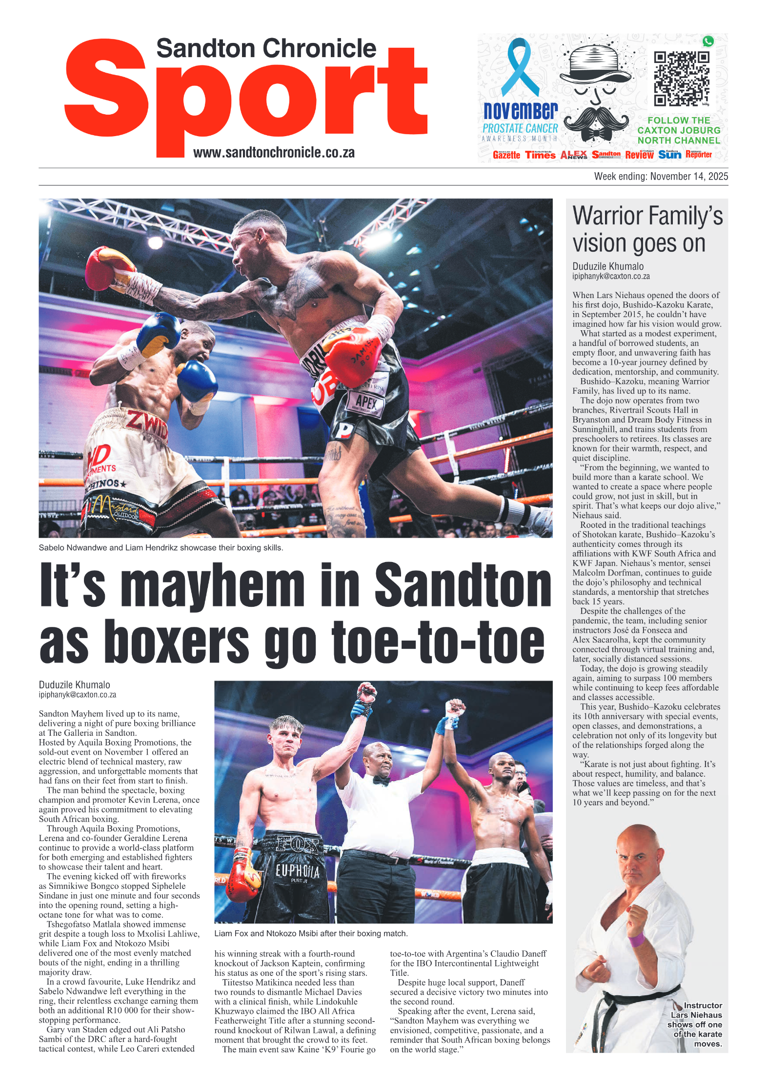 Sandton Chronicle 14 November 2025 page 12