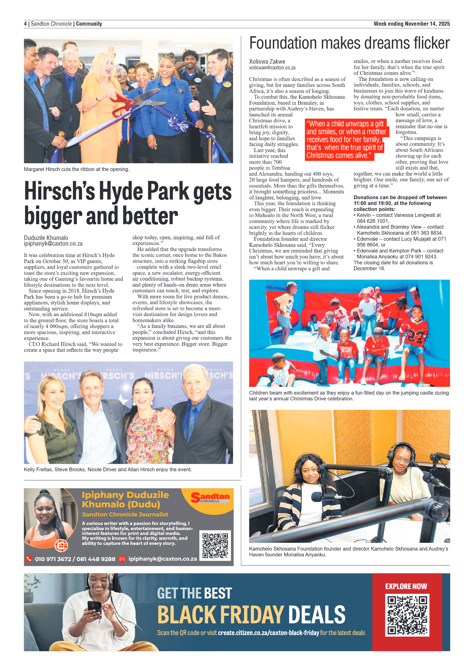 Sandton Chronicle 14 November 2025 page 4
