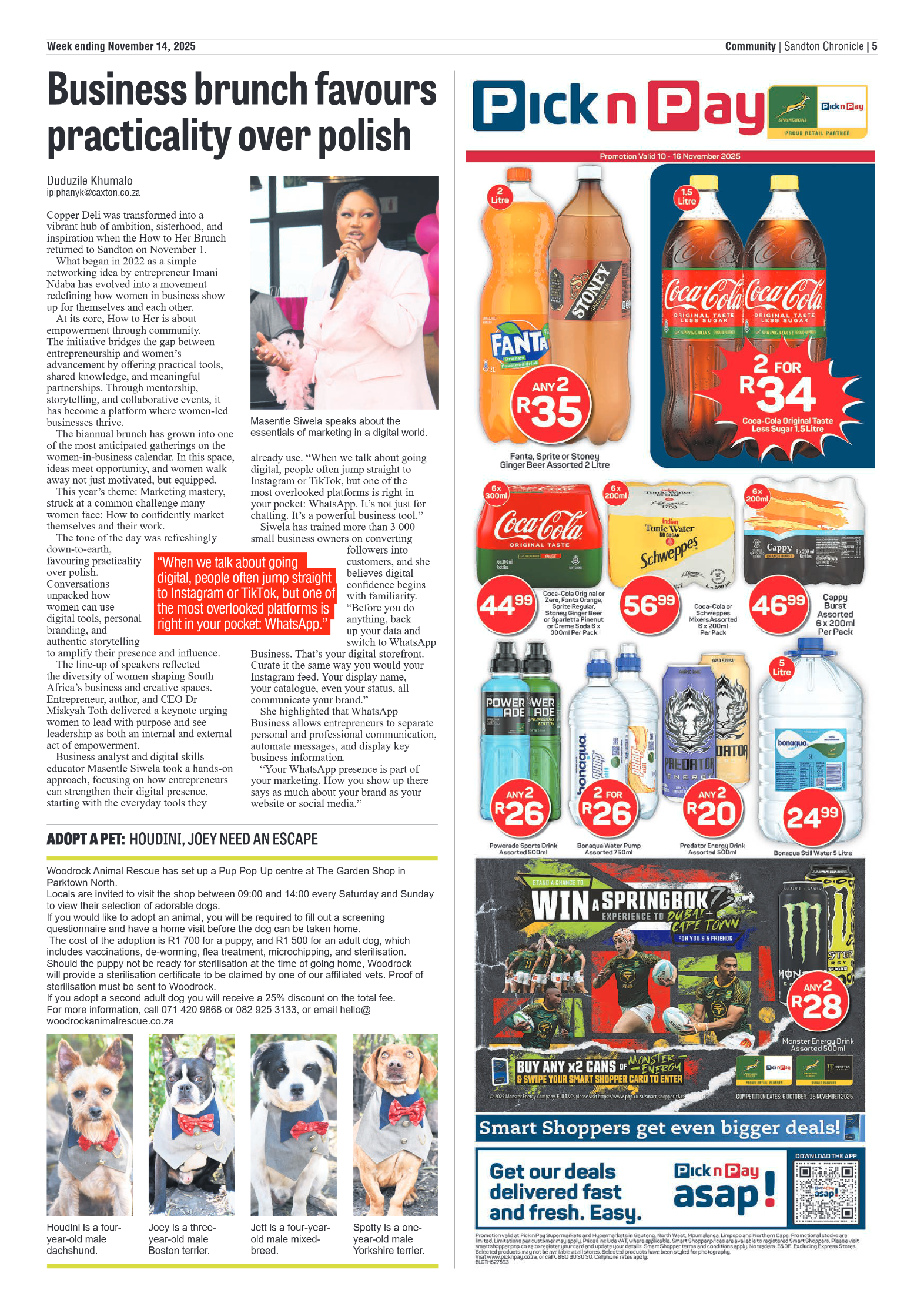 Sandton Chronicle 14 November 2025 page 5