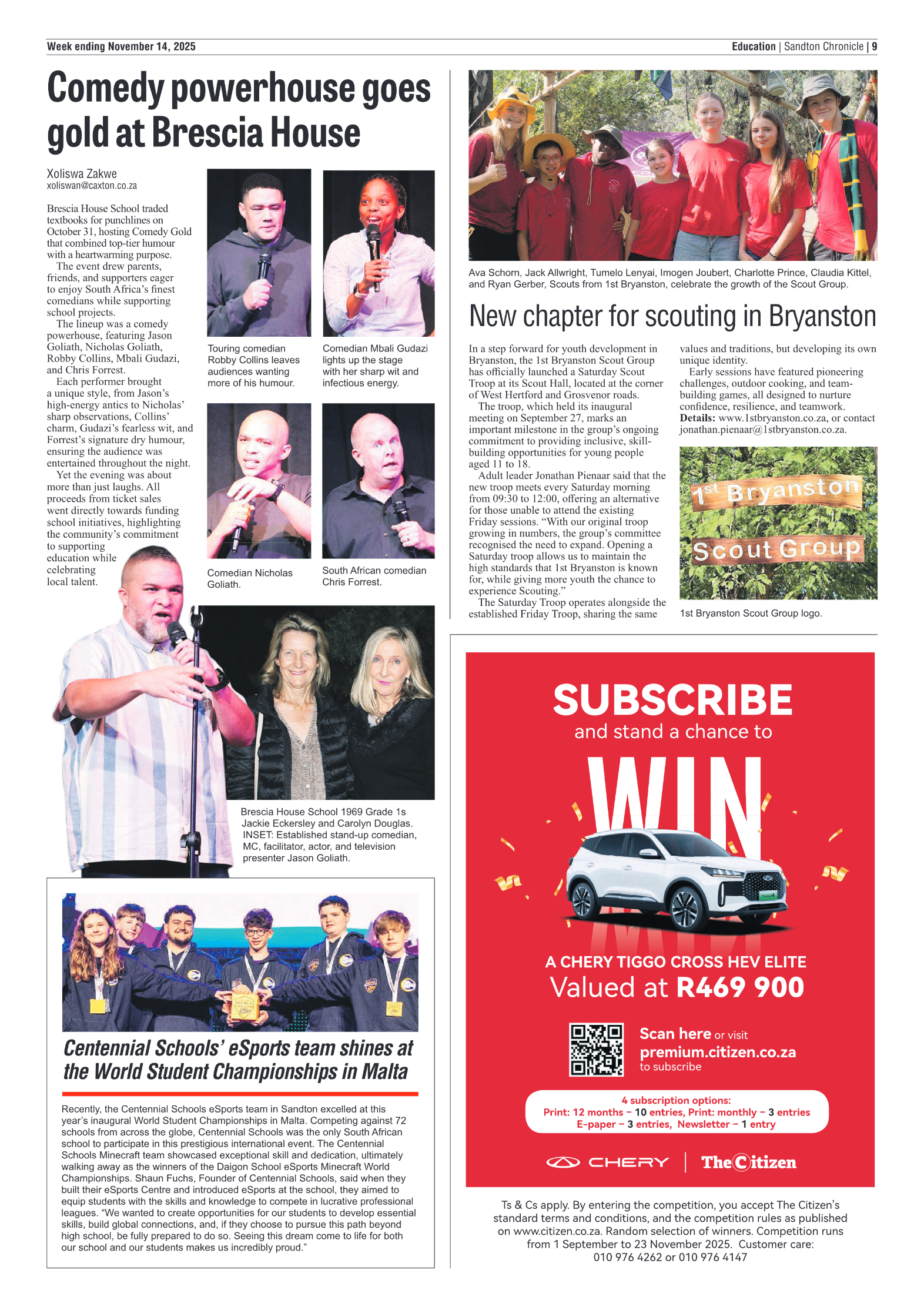 Sandton Chronicle 14 November 2025 page 9