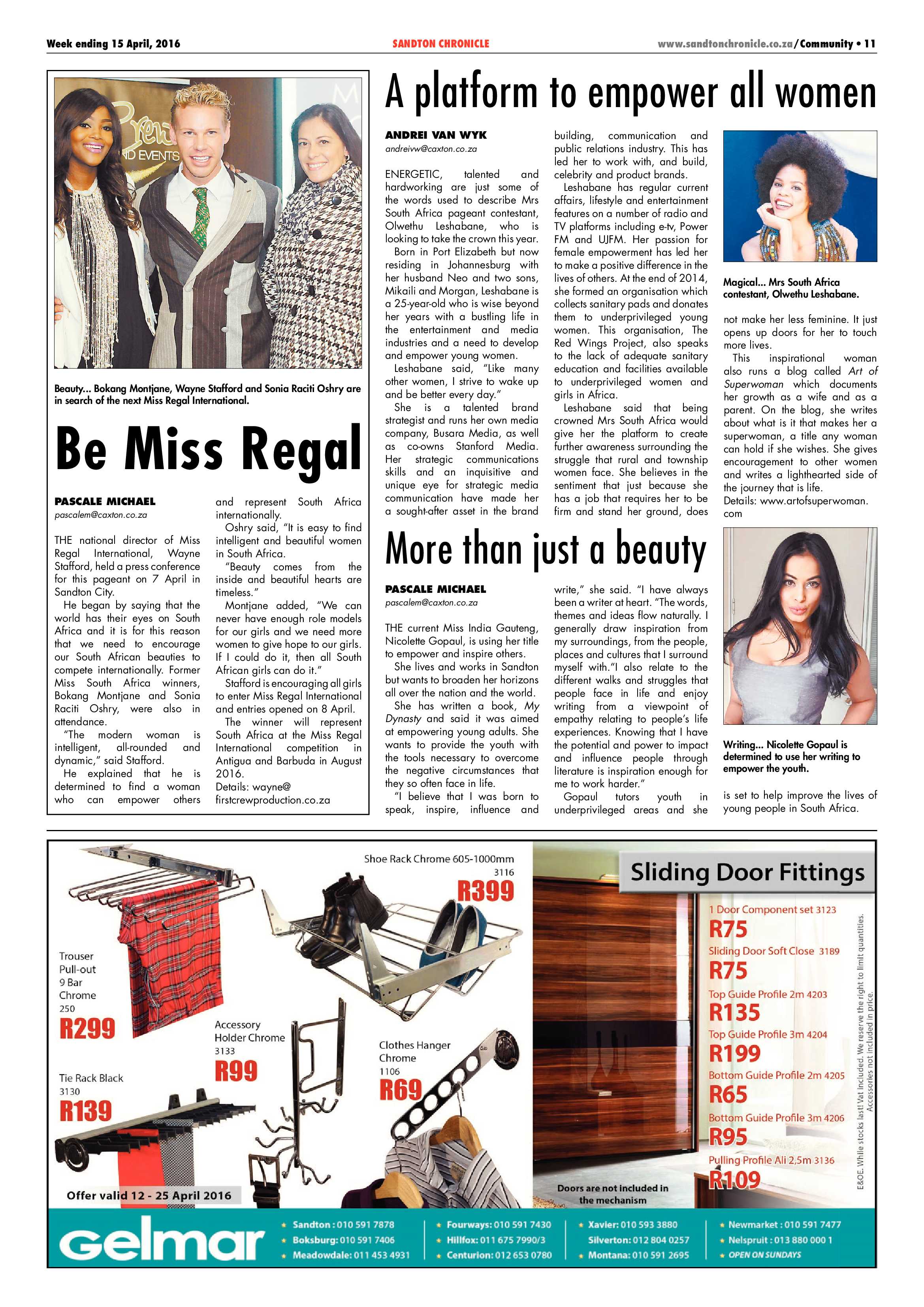 Sandton Chronicle 15 April 2016 page 11