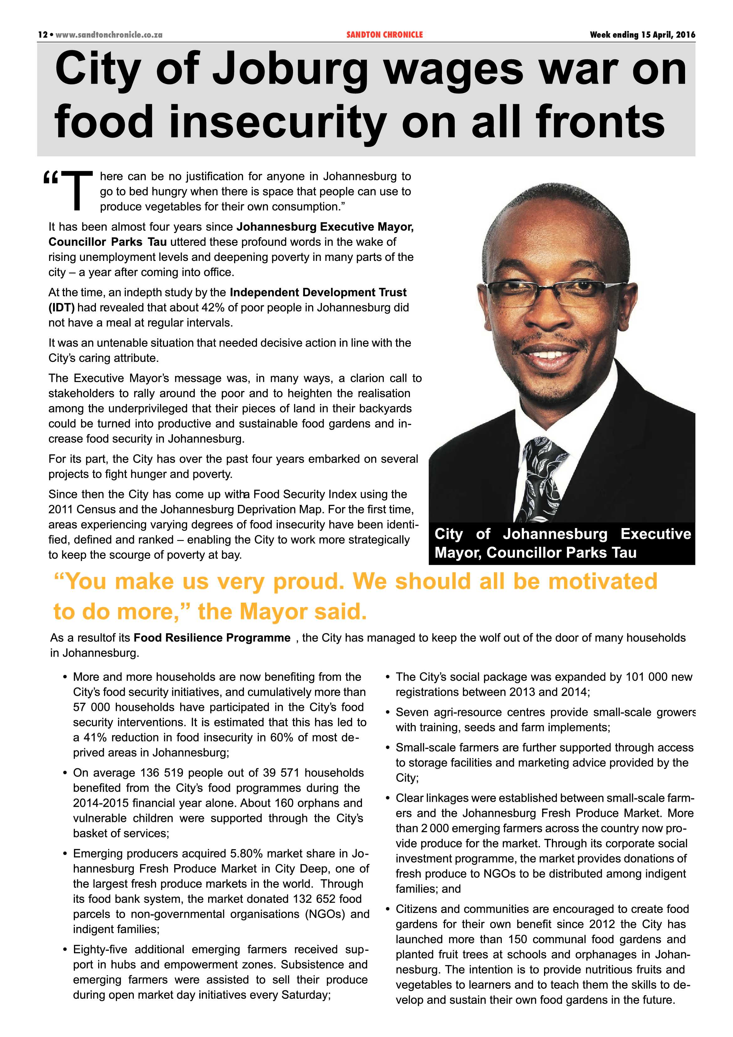 Sandton Chronicle 15 April 2016 page 12