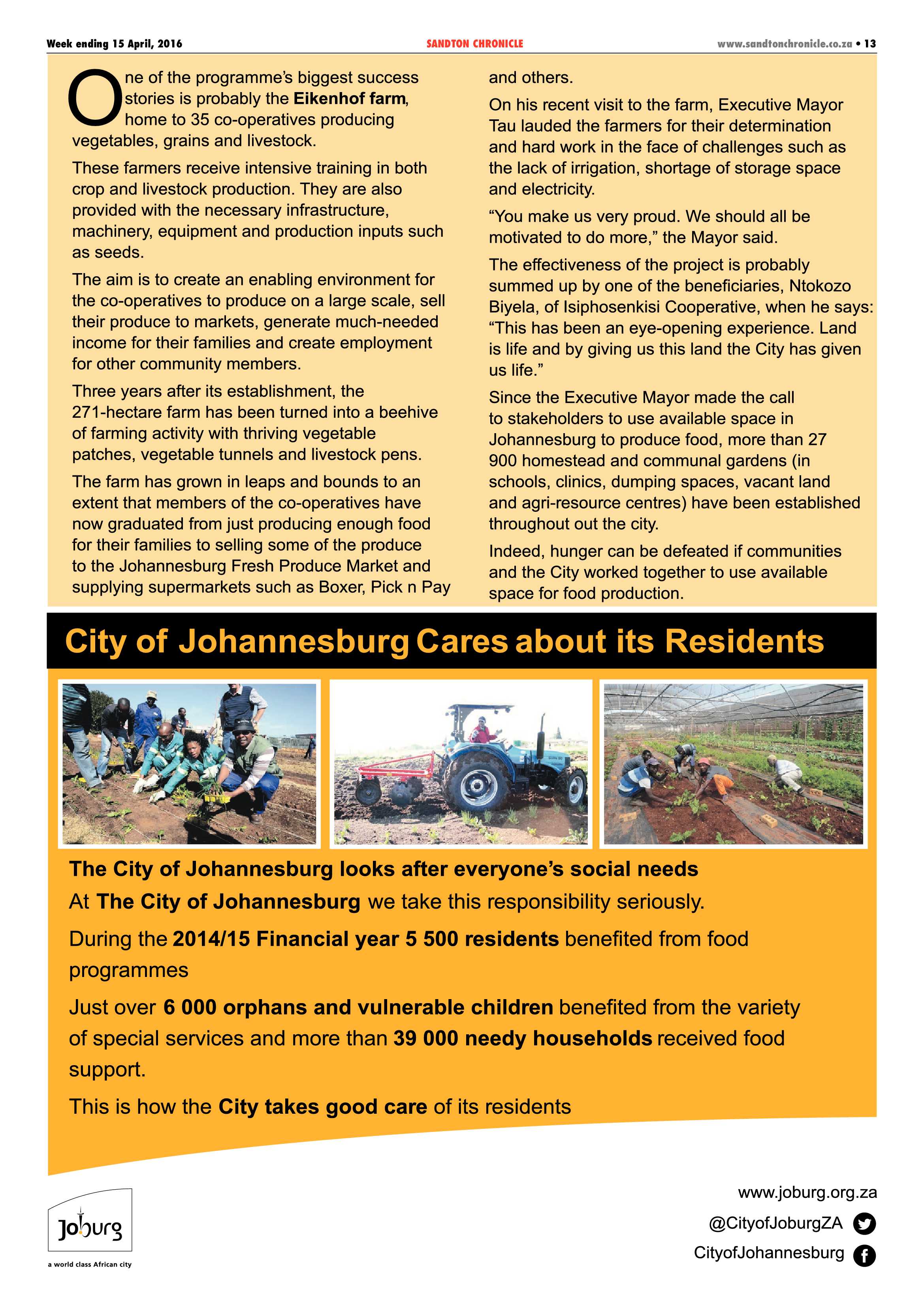 Sandton Chronicle 15 April 2016 page 13
