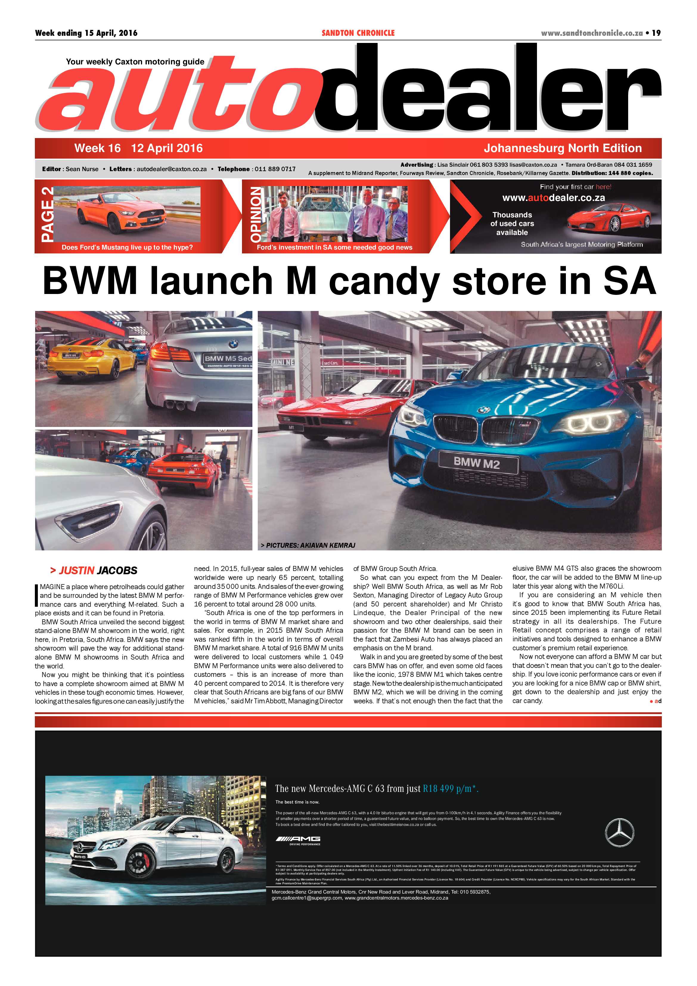 Sandton Chronicle 15 April 2016 page 19