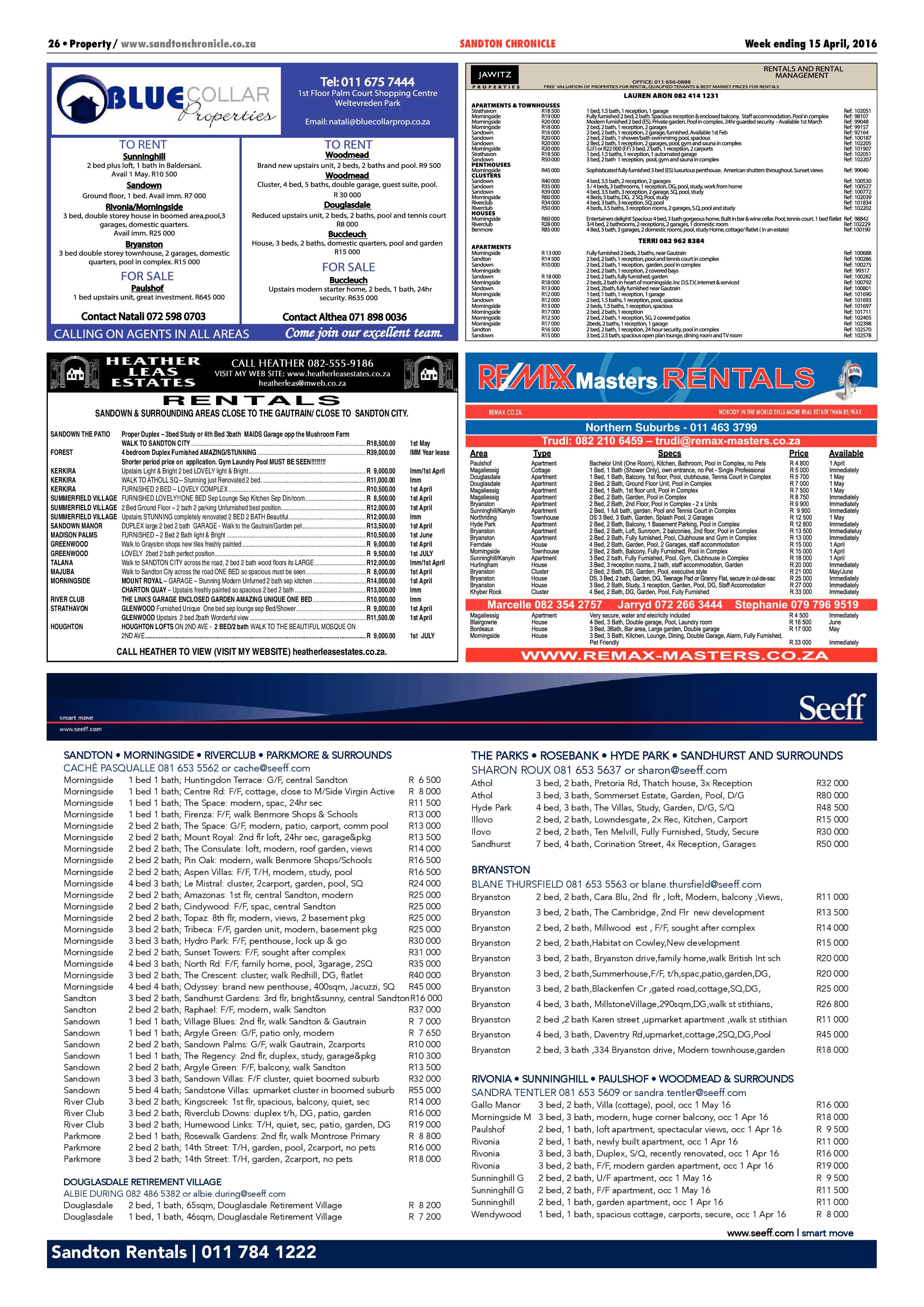 Sandton Chronicle 15 April 2016 page 26