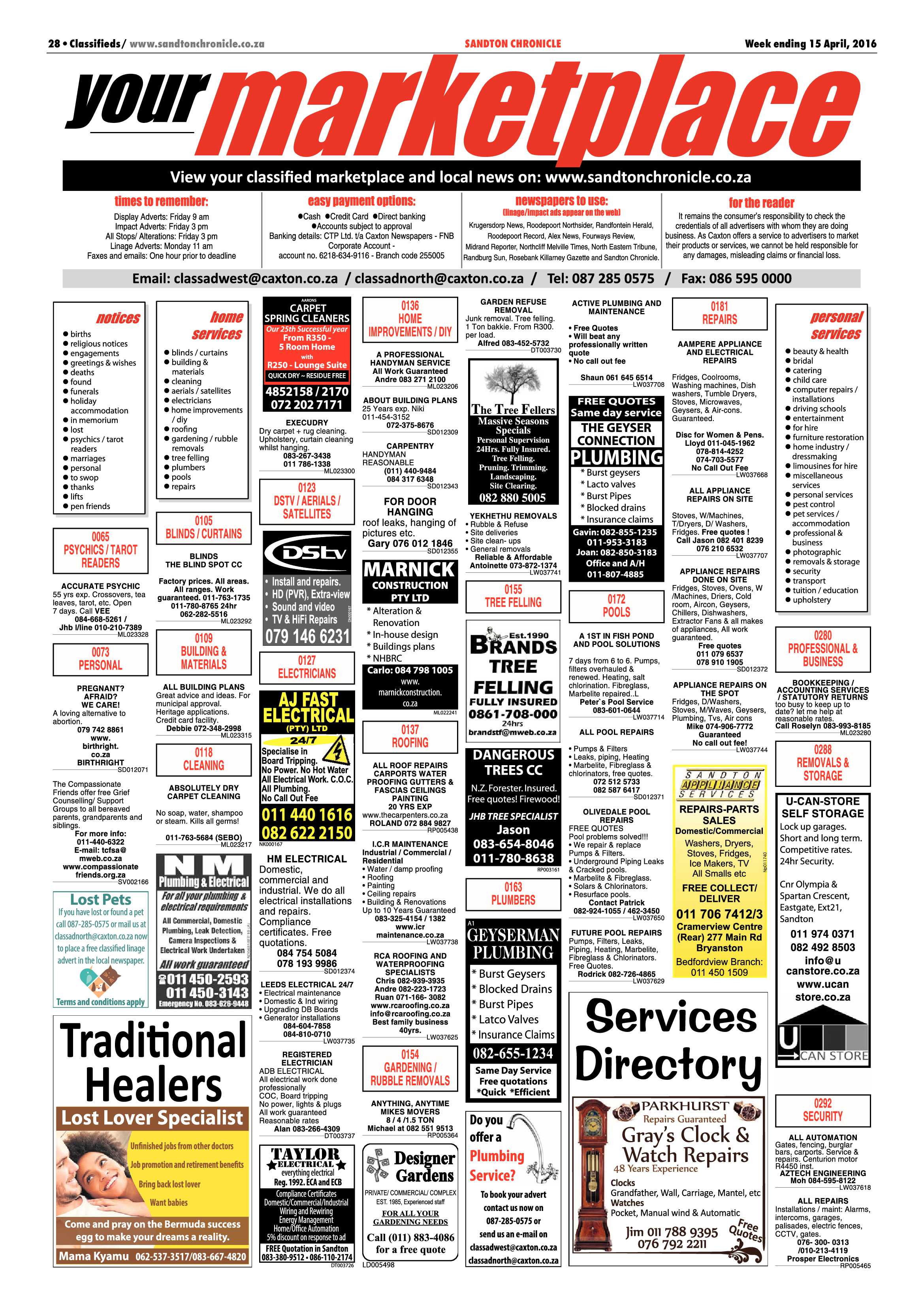 Sandton Chronicle 15 April 2016 page 28