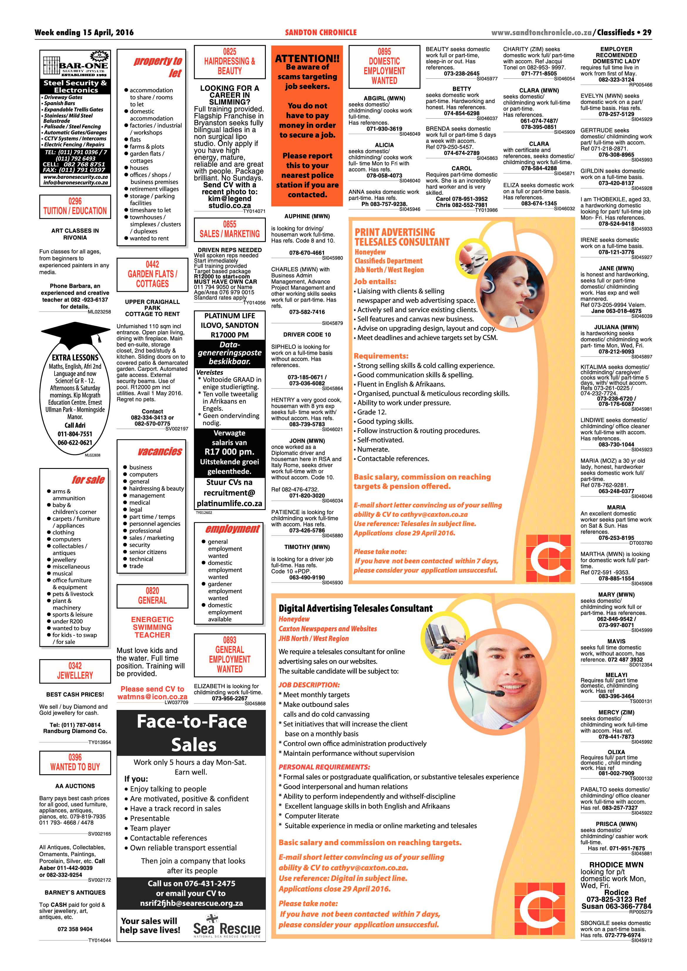 Sandton Chronicle 15 April 2016 page 29