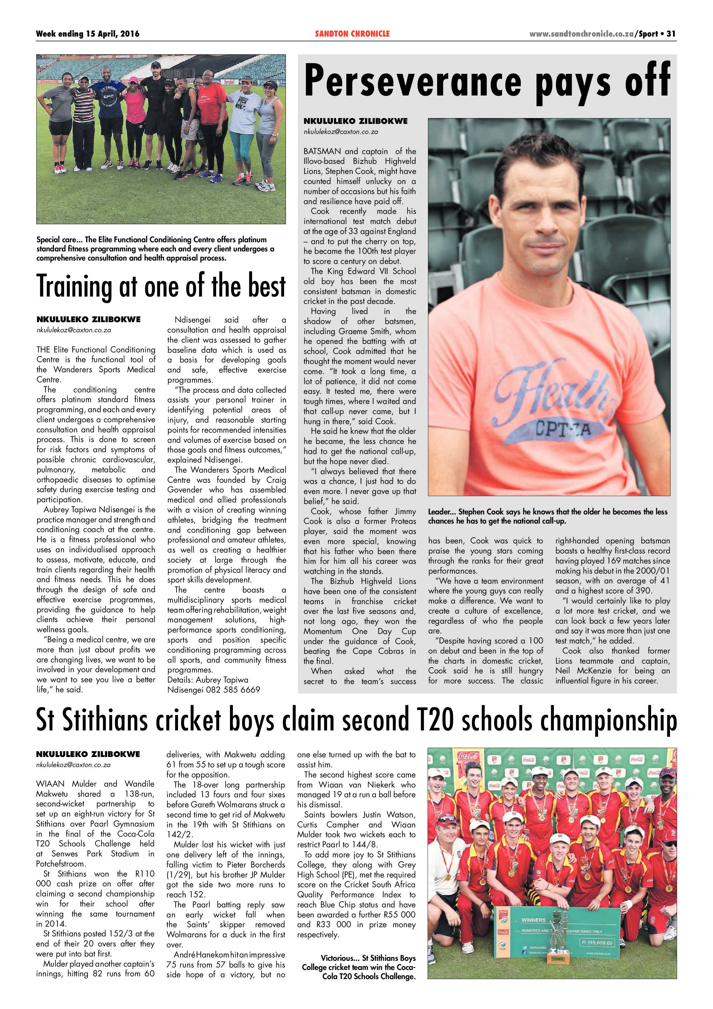 Sandton Chronicle 15 April 2016 page 31