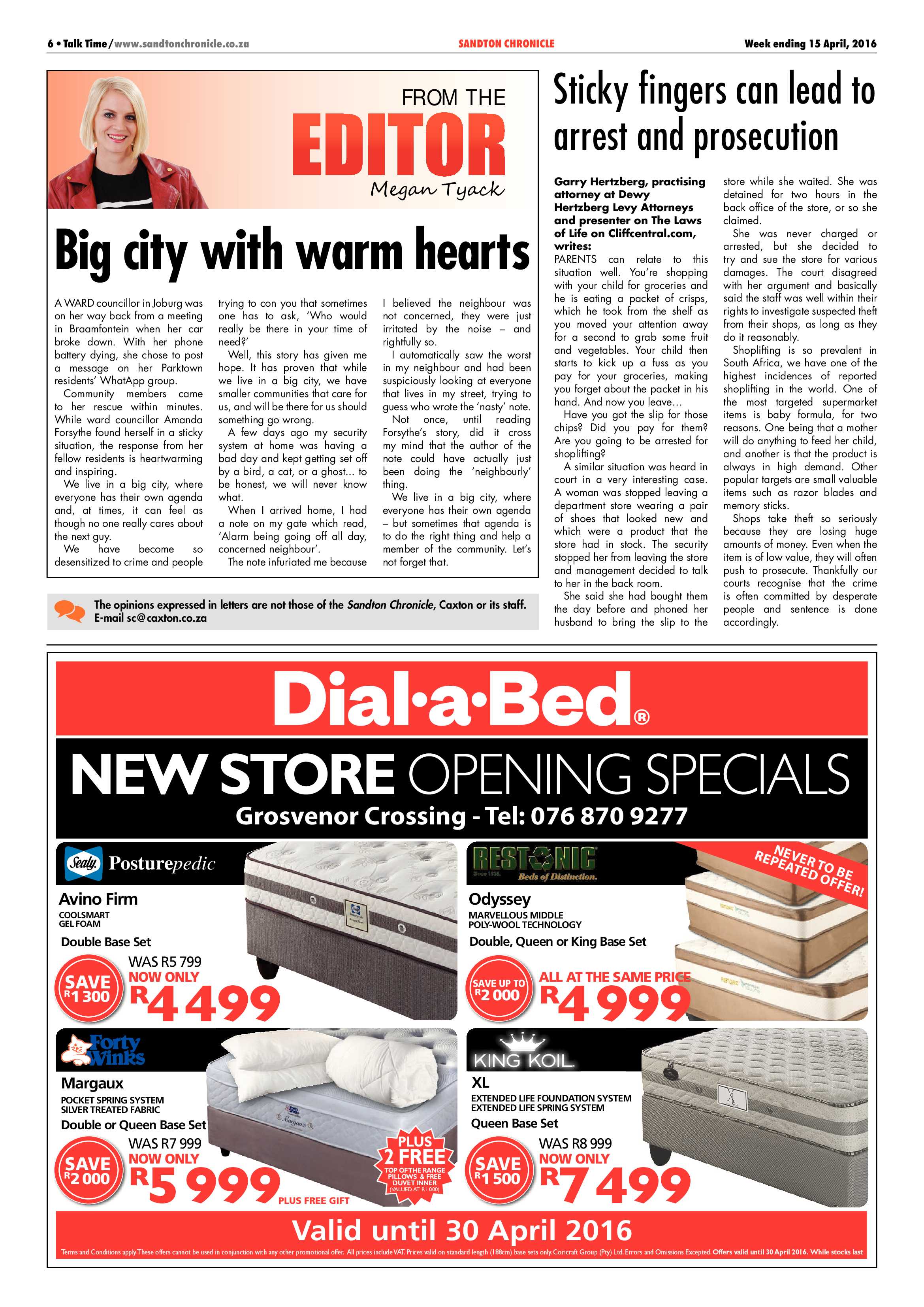 Sandton Chronicle 15 April 2016 page 6
