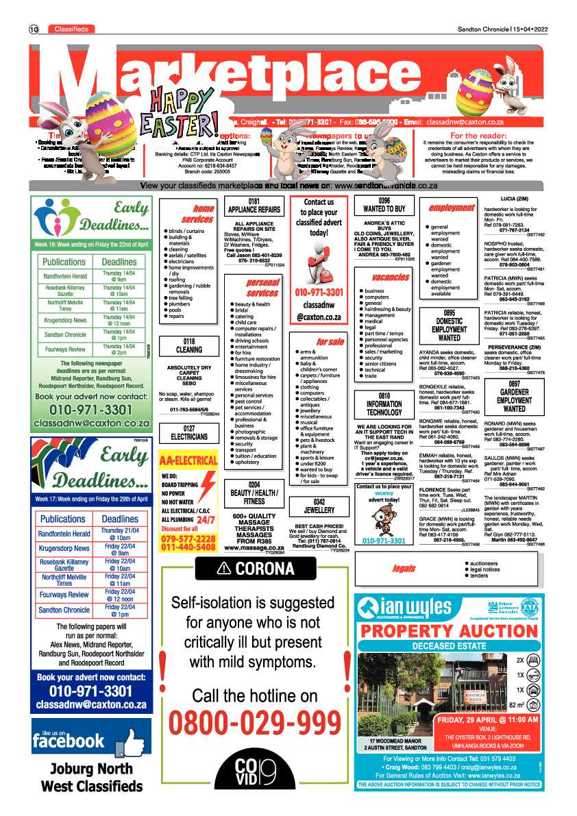 Sandton Chronicle 15 April 2022 page 10