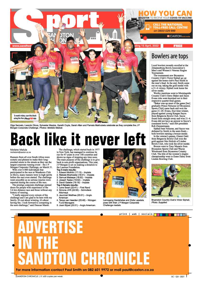 Sandton Chronicle 15 April 2022 page 12
