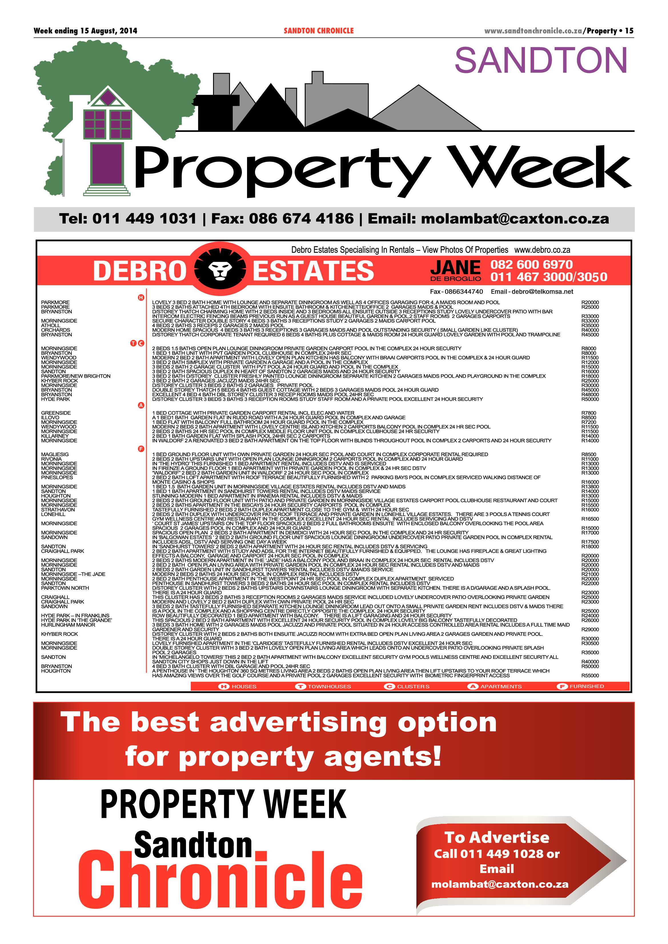 Sandton Chronicle 15 August 2014 page 15
