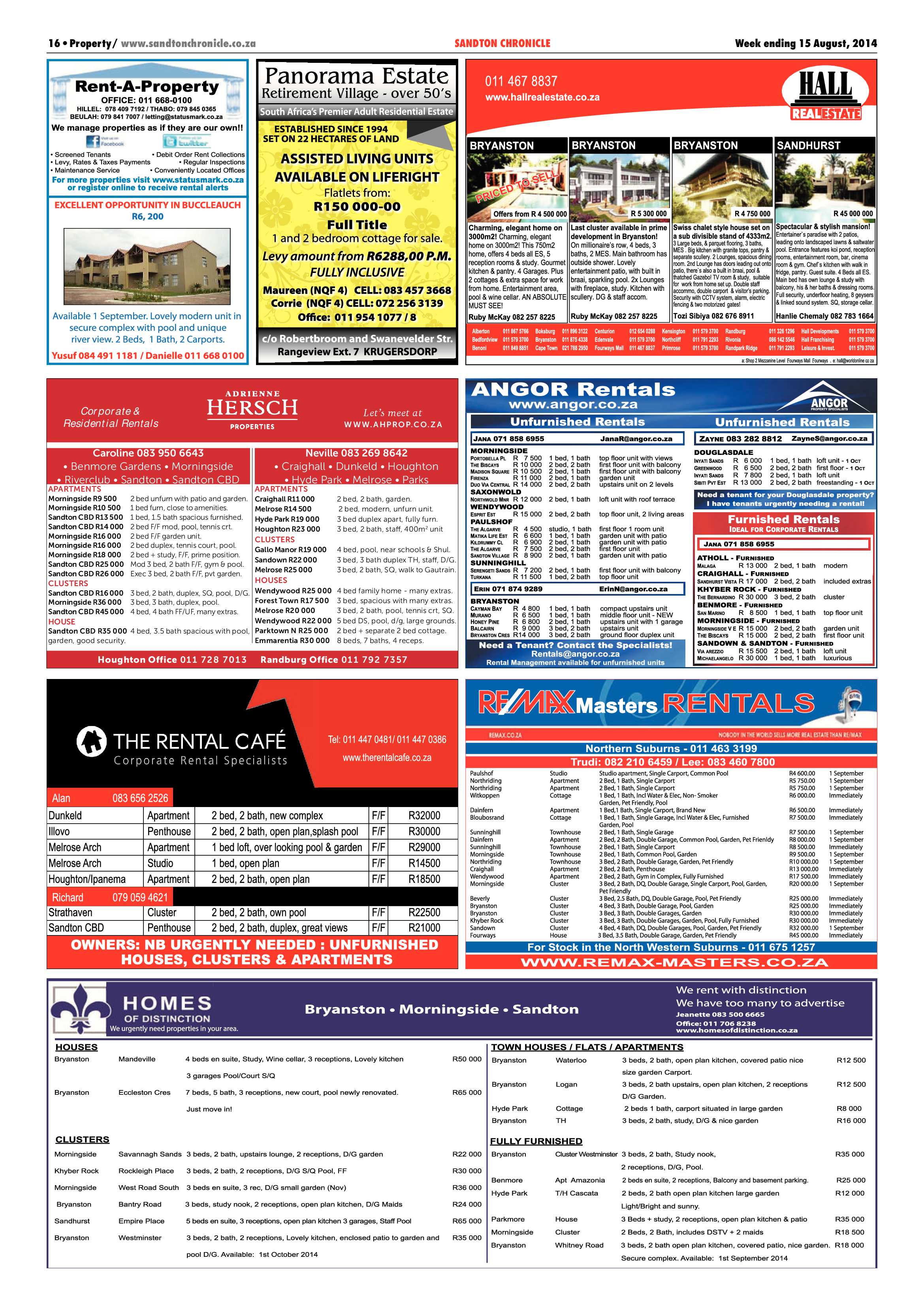 Sandton Chronicle 15 August 2014 page 16