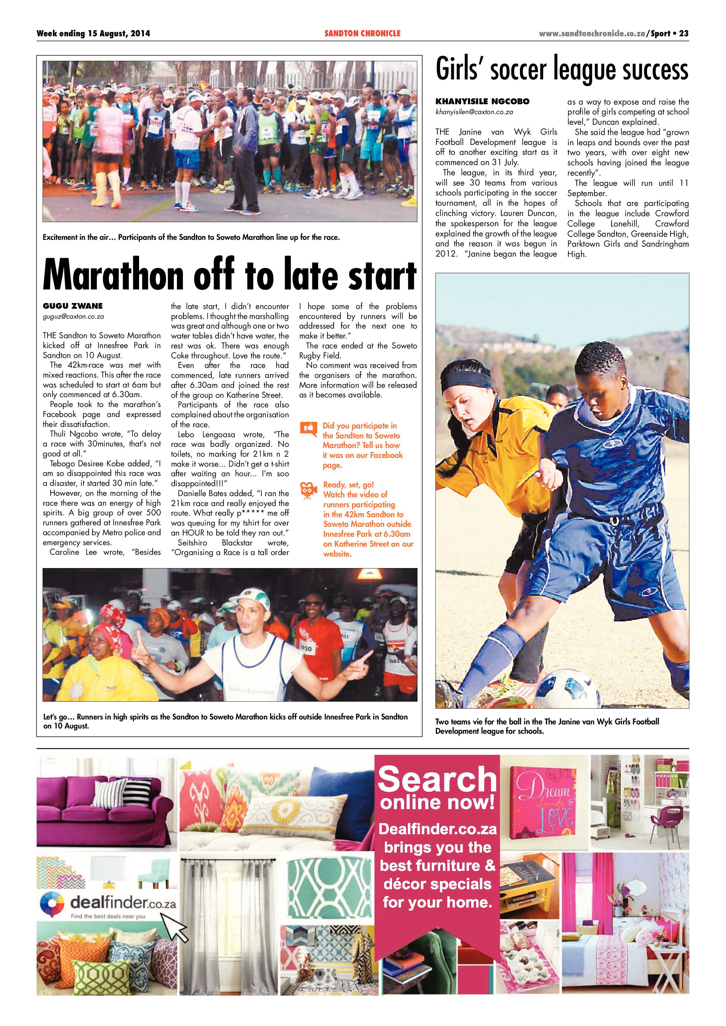 Sandton Chronicle 15 August 2014 page 23