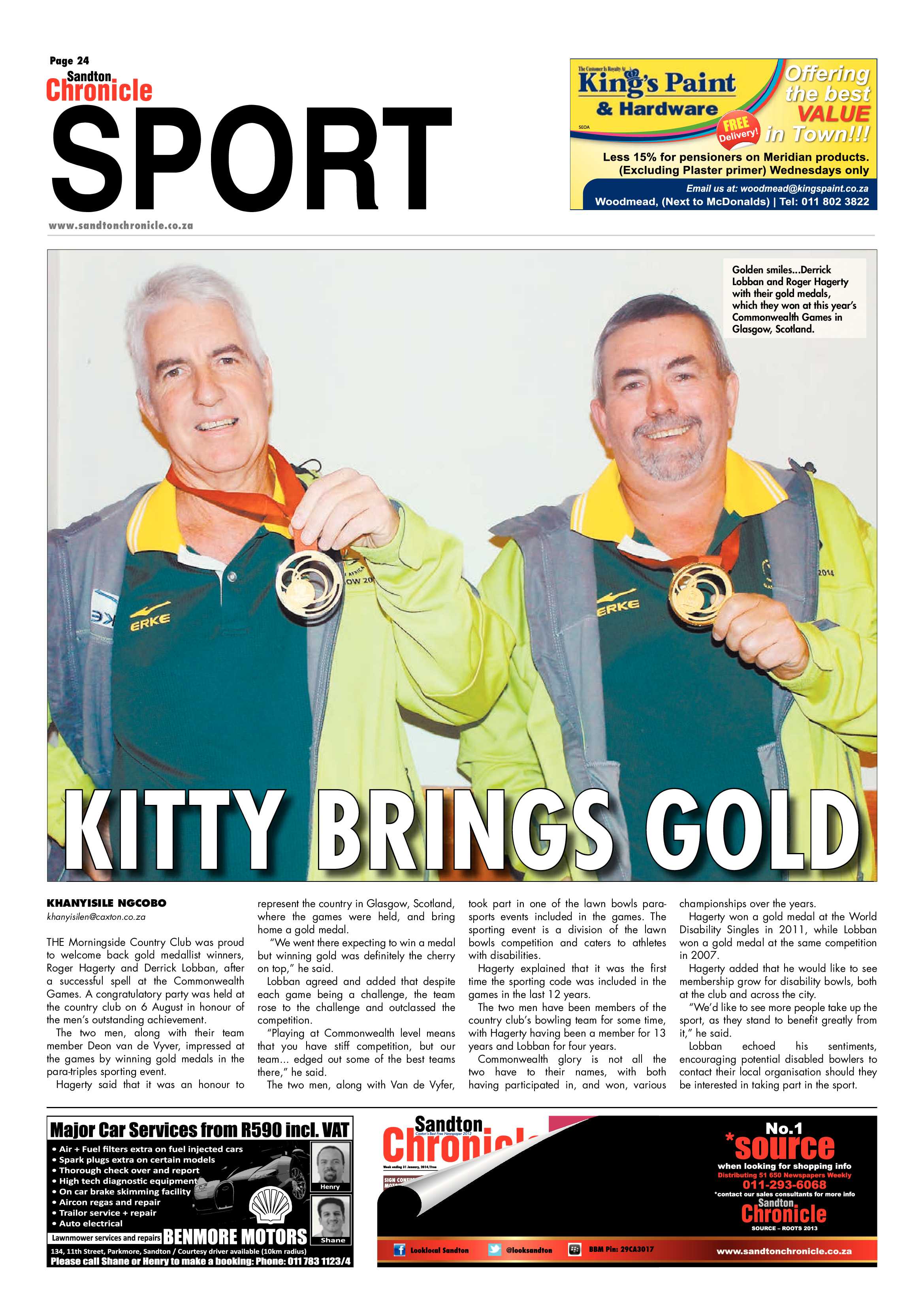 Sandton Chronicle 15 August 2014 page 24