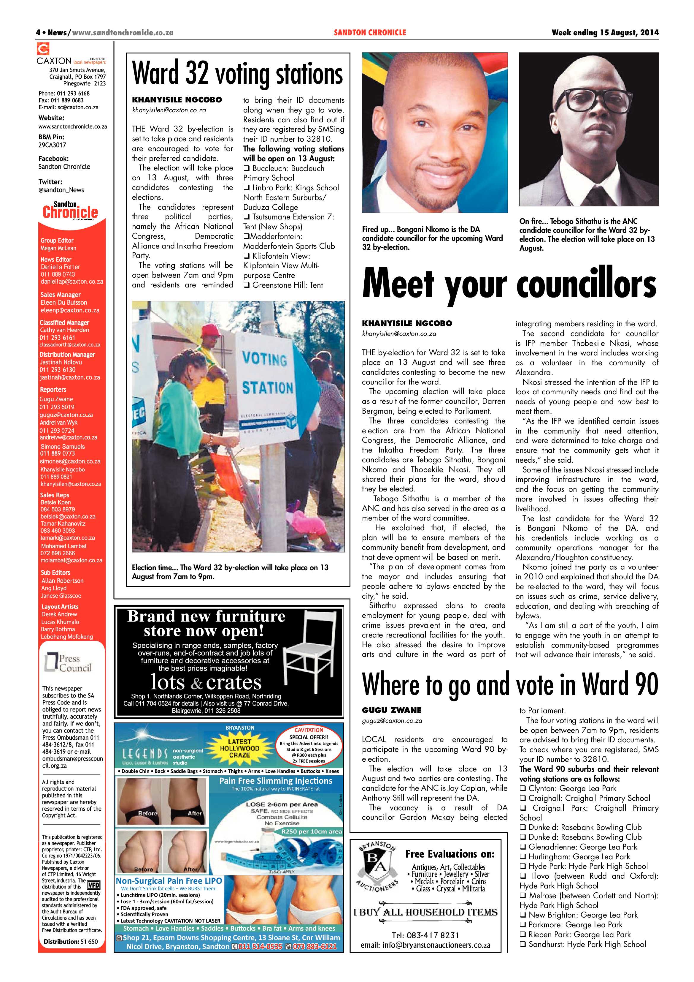 Sandton Chronicle 15 August 2014 page 4