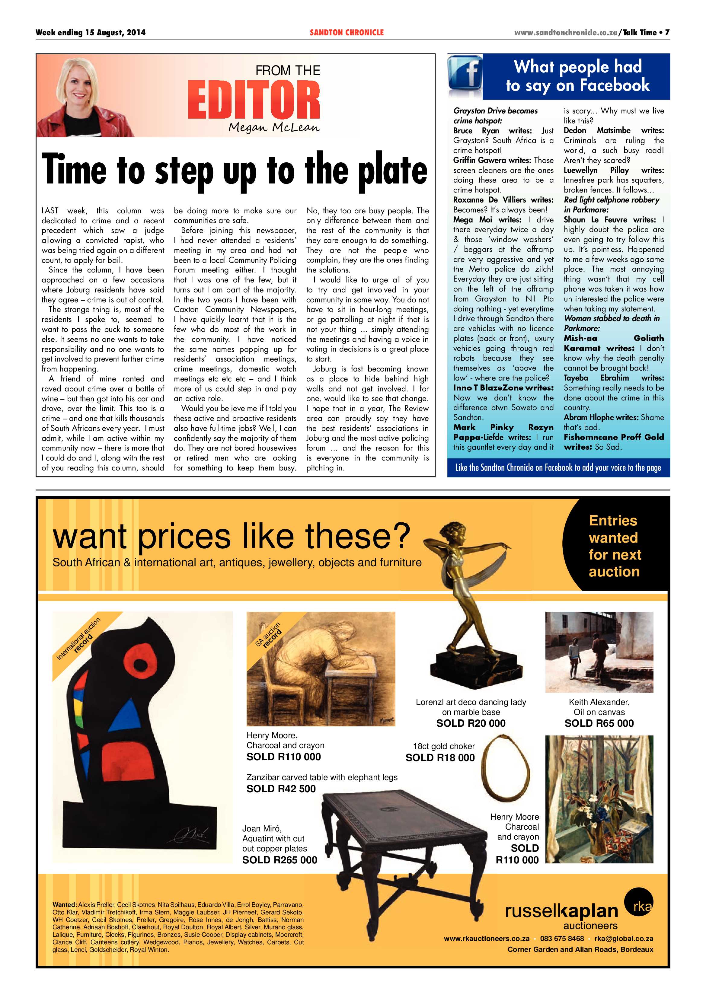 Sandton Chronicle 15 August 2014 page 7