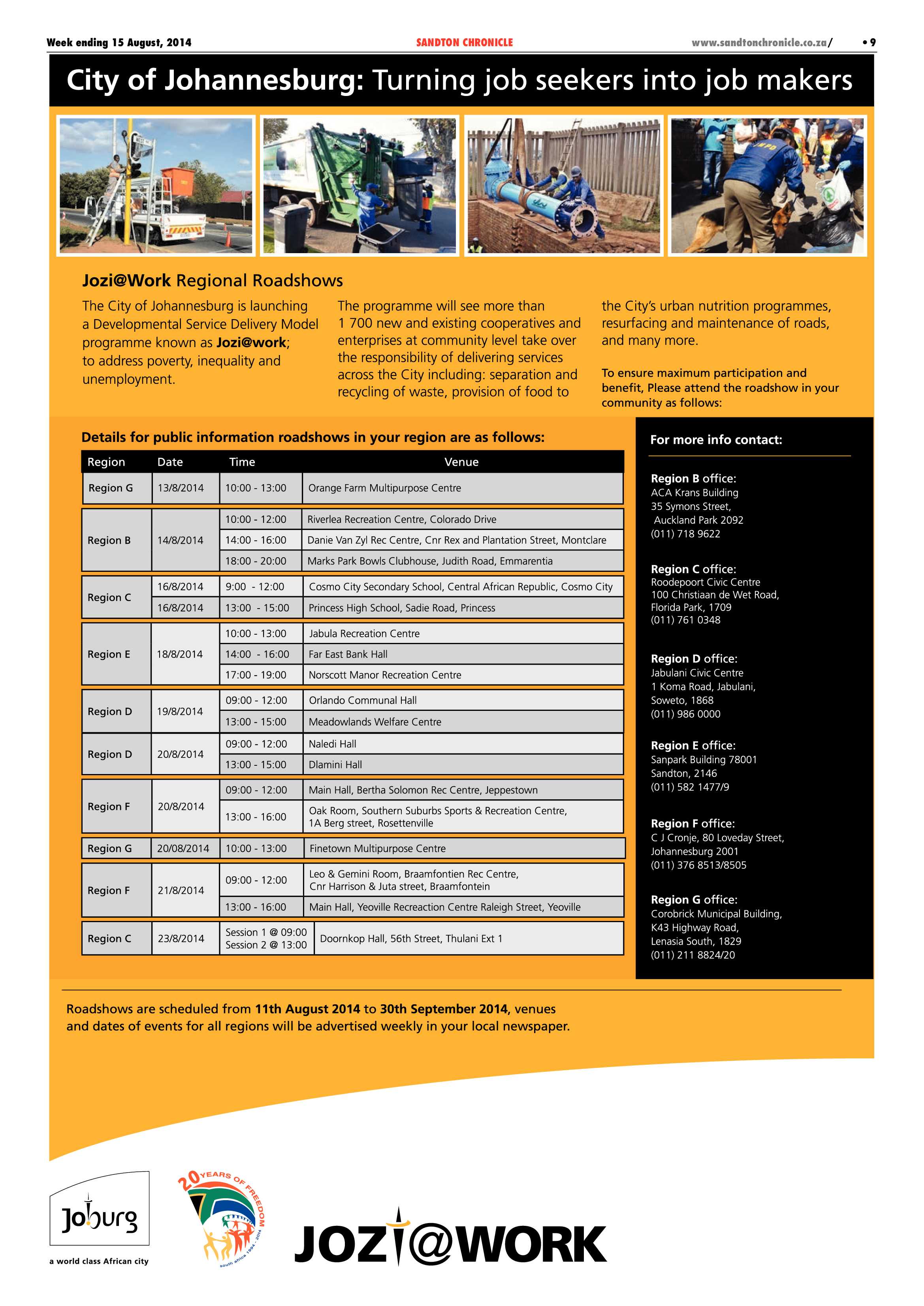 Sandton Chronicle 15 August 2014 page 9