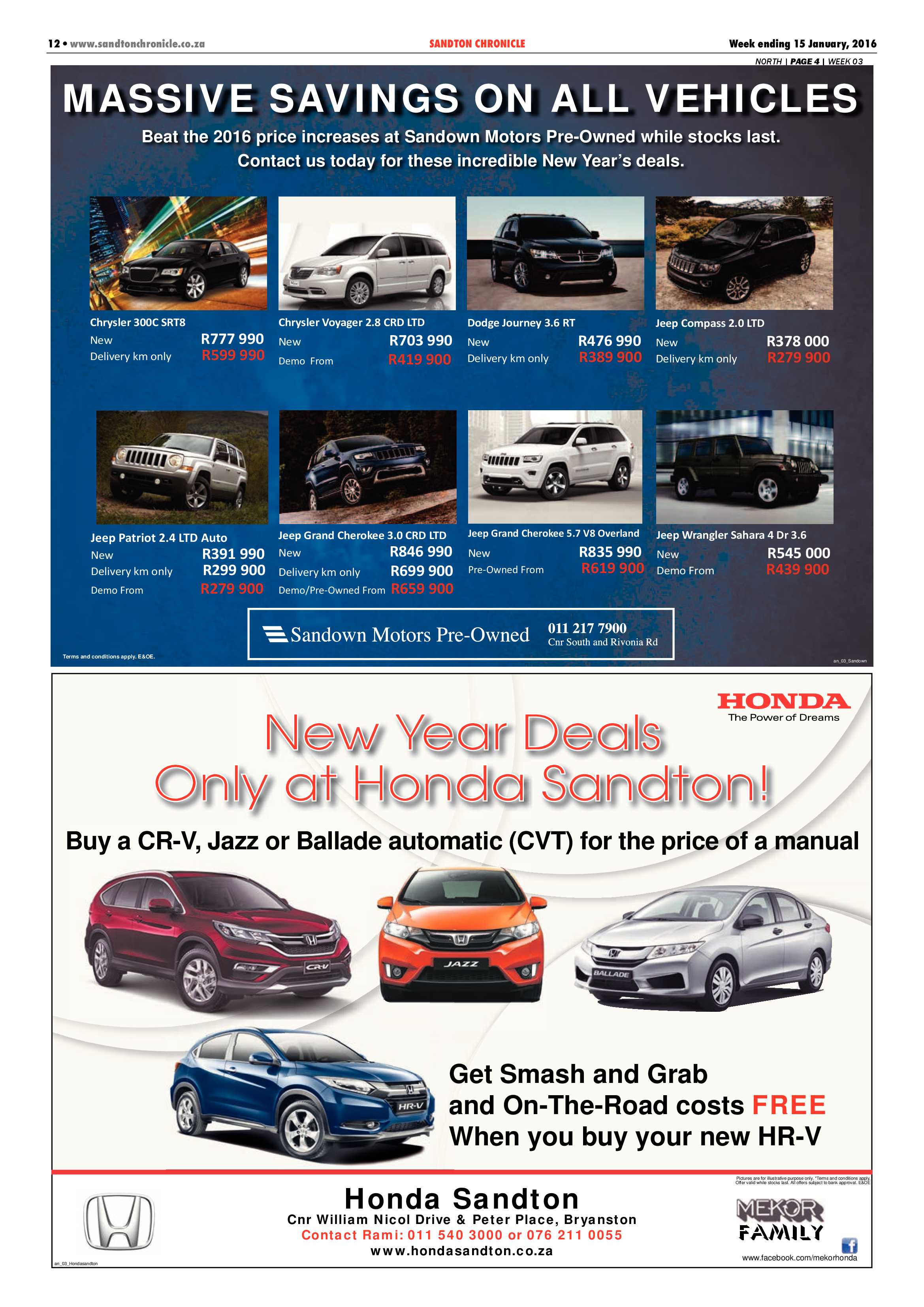 Sandton Chronicle 15 January 2016 page 12