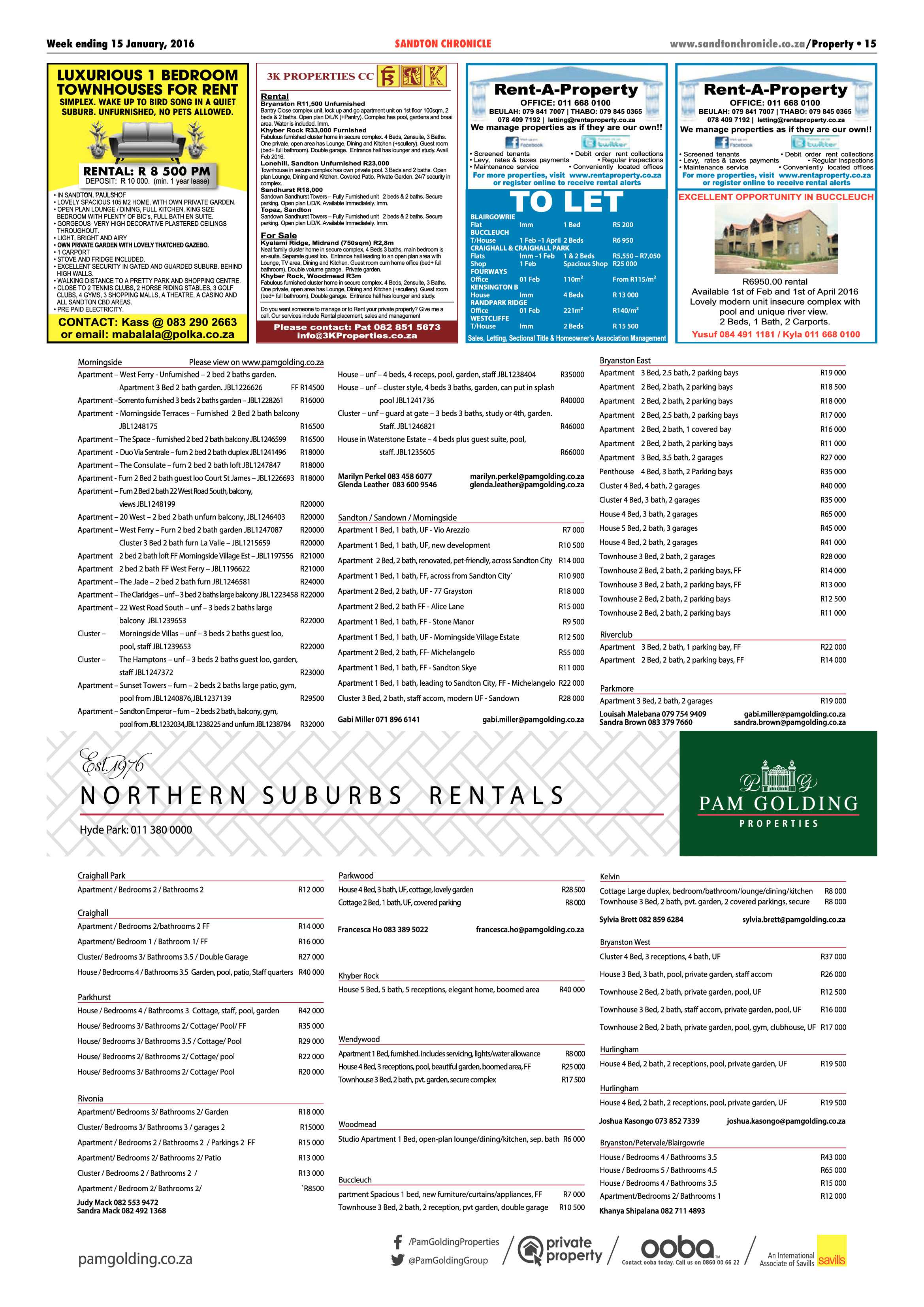 Sandton Chronicle 15 January 2016 page 15