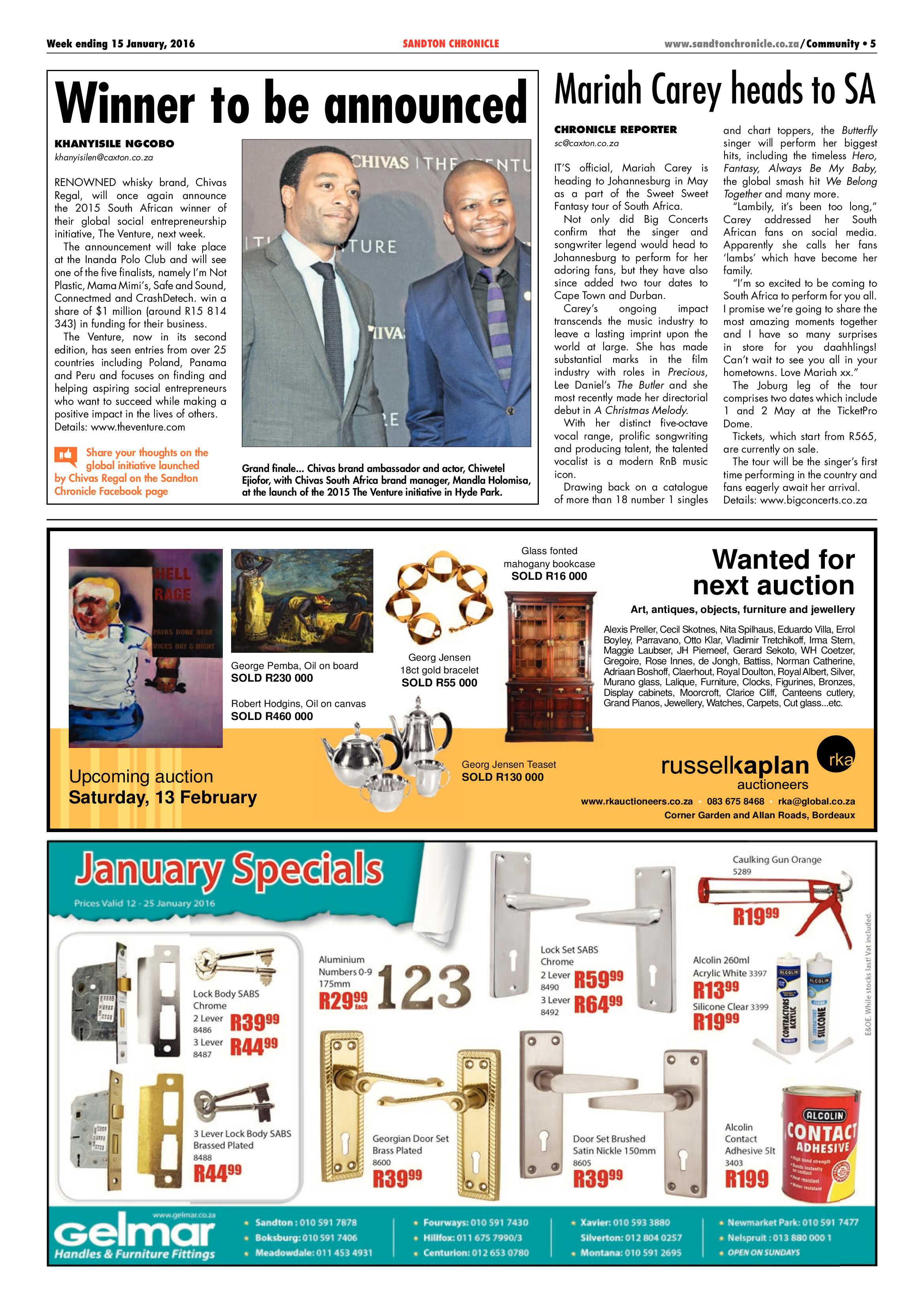 Sandton Chronicle 15 January 2016 page 5