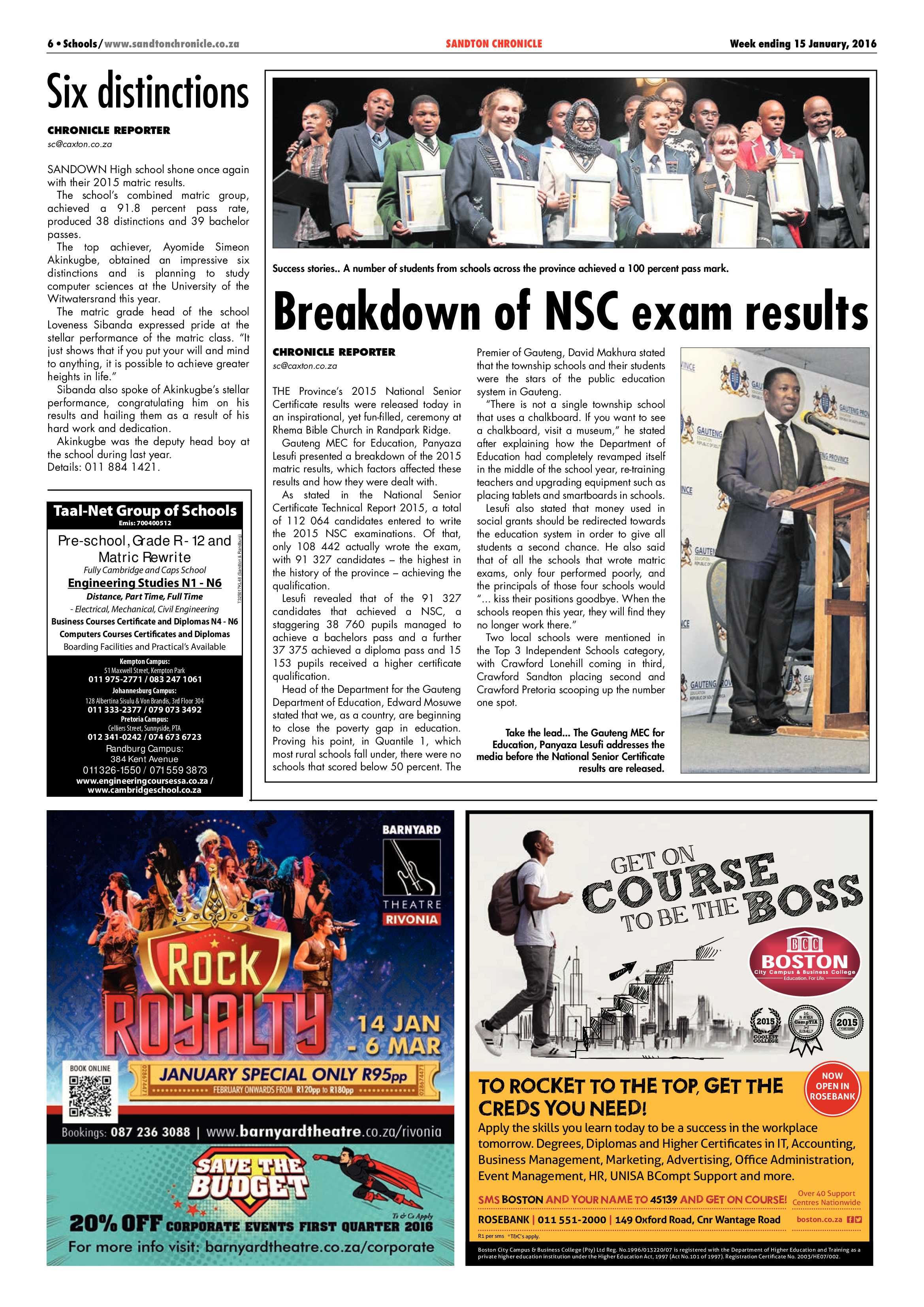 Sandton Chronicle 15 January 2016 page 6