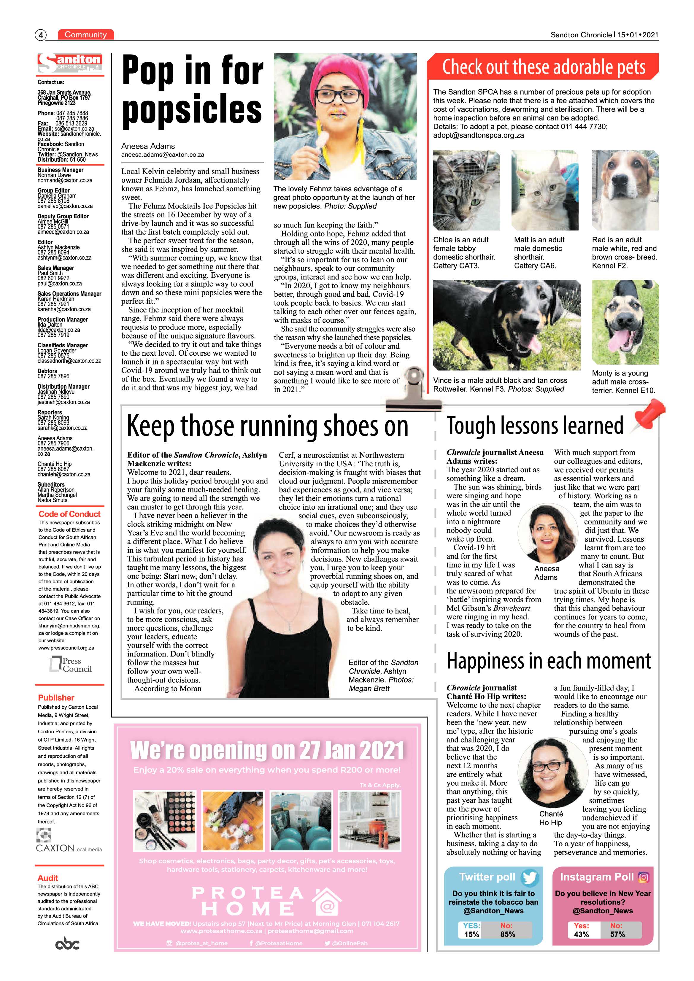 Sandton Chronicle 15 January 2021 page 4