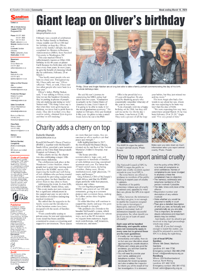 Sandton Chronicle 15 March 2024 page 4