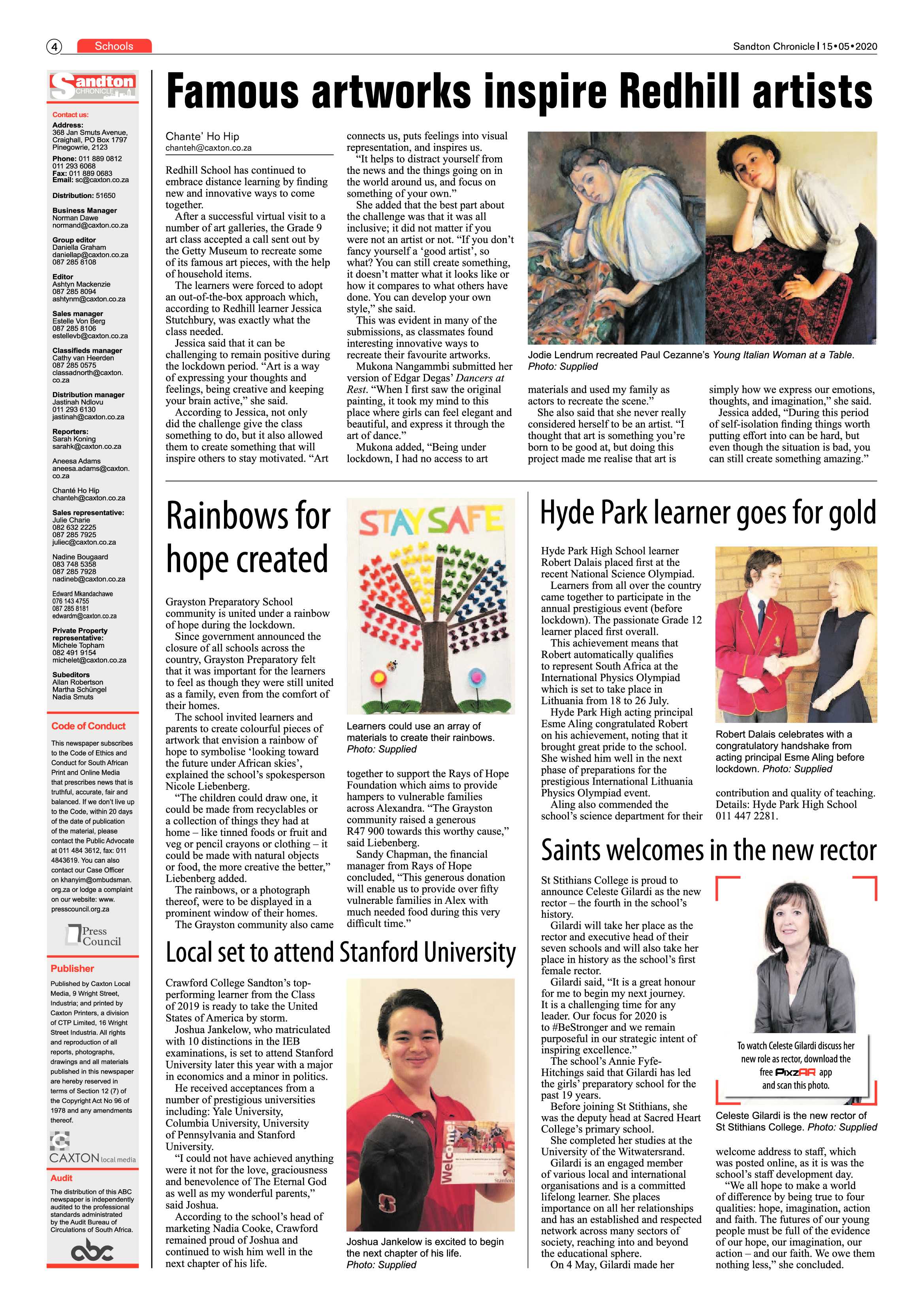 Sandton Chronicle 15 May 2020 page 4