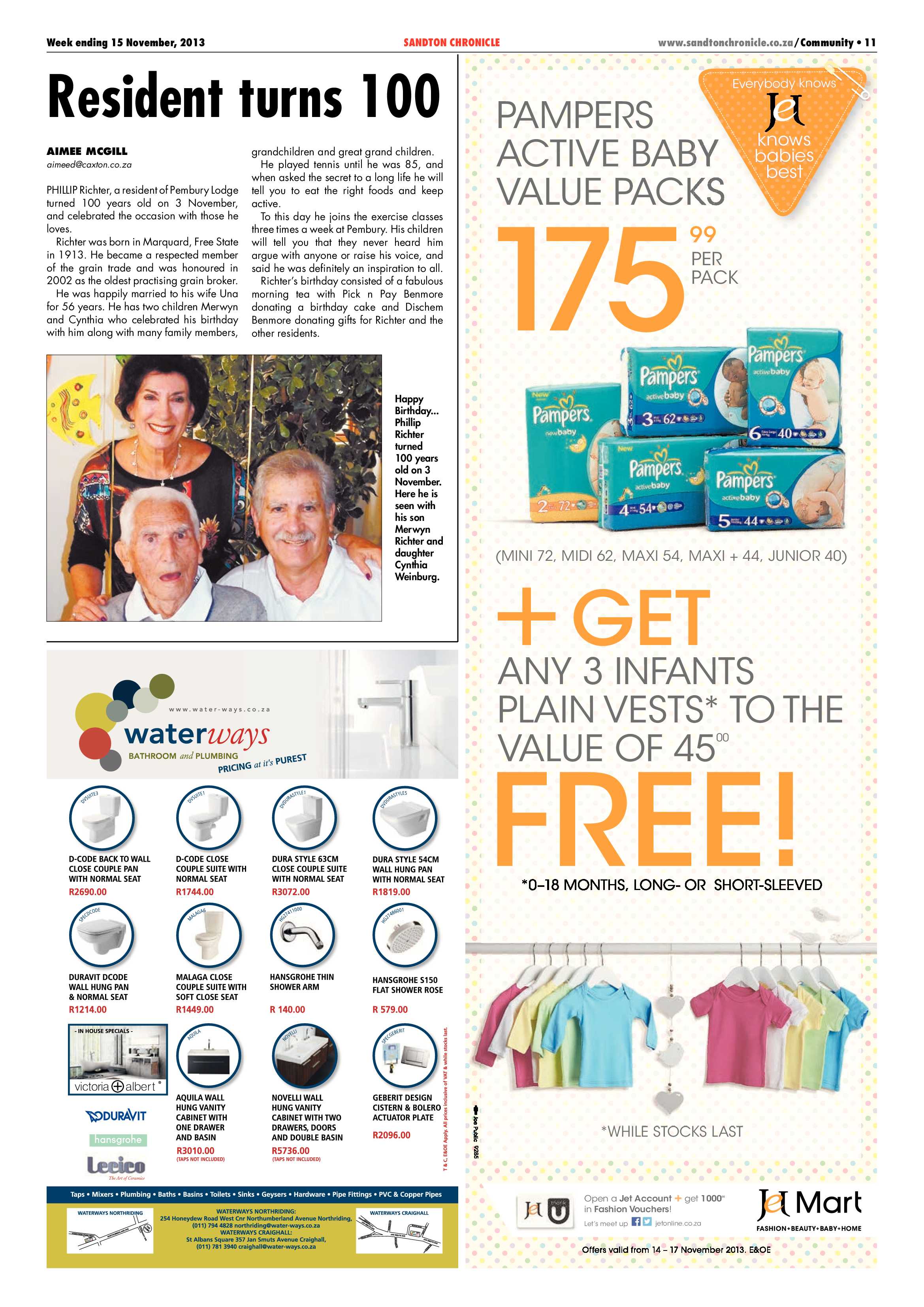 Sandton Chronicle 15 November 2013 page 11