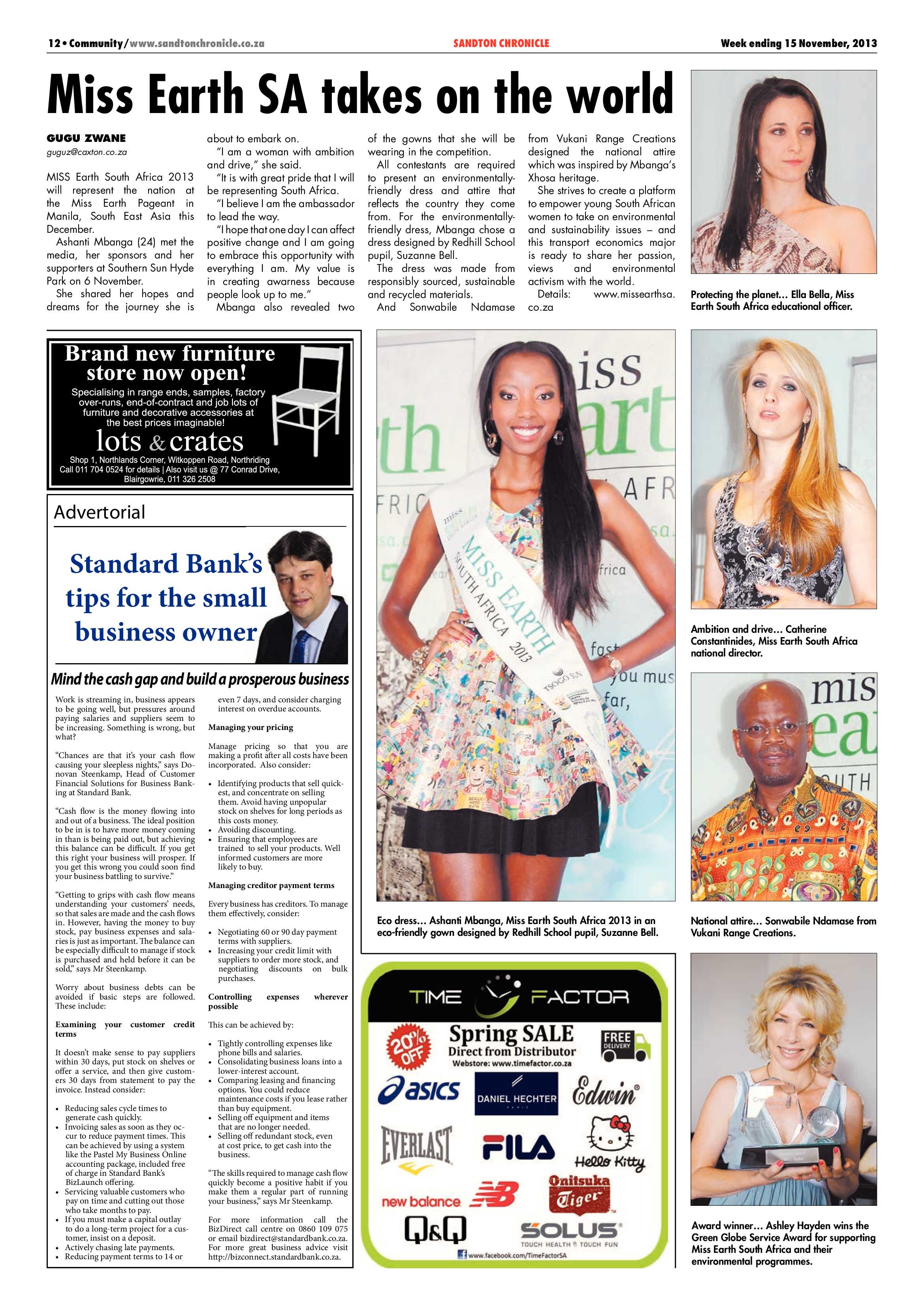 Sandton Chronicle 15 November 2013 page 12