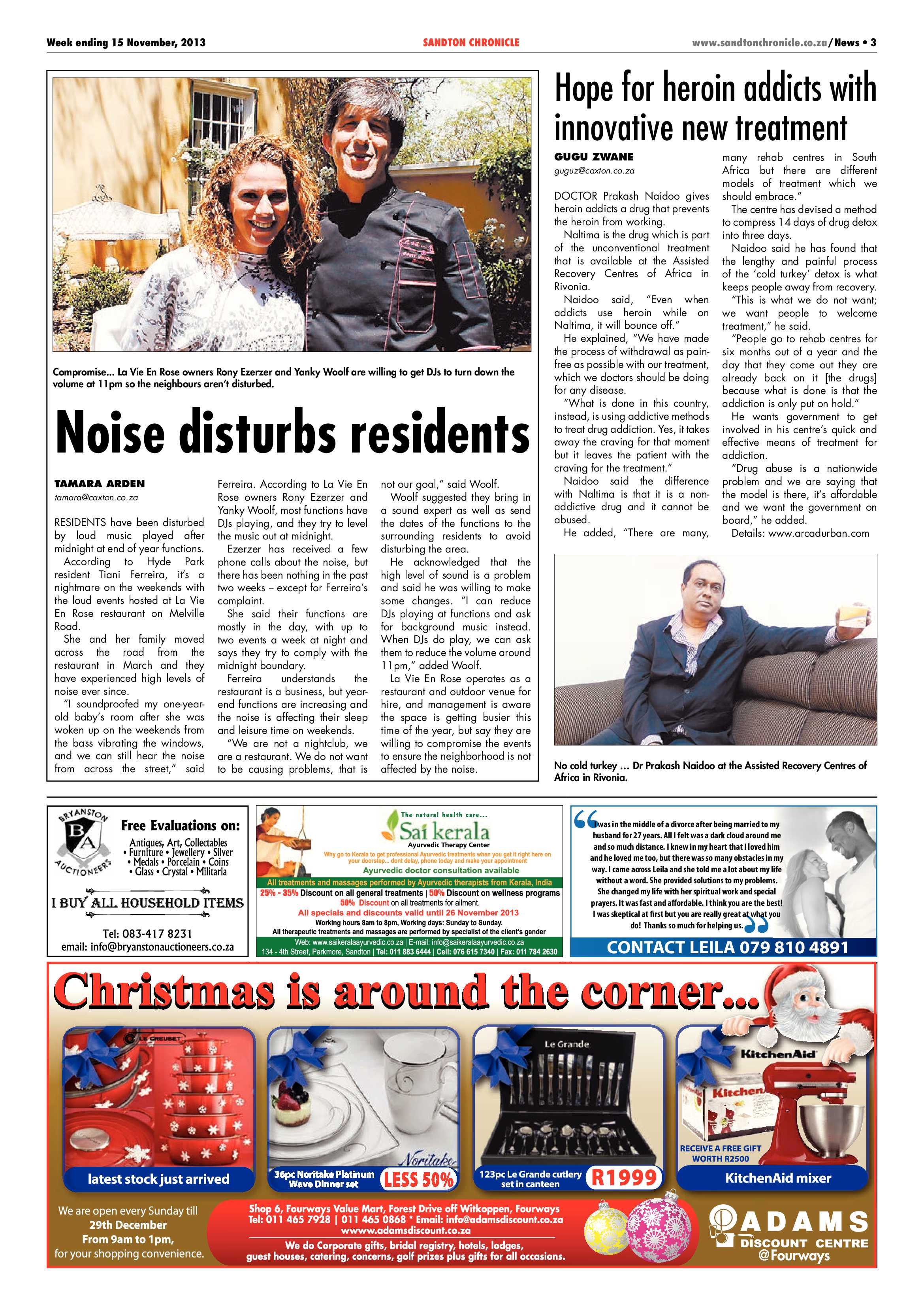 Sandton Chronicle 15 November 2013 page 3