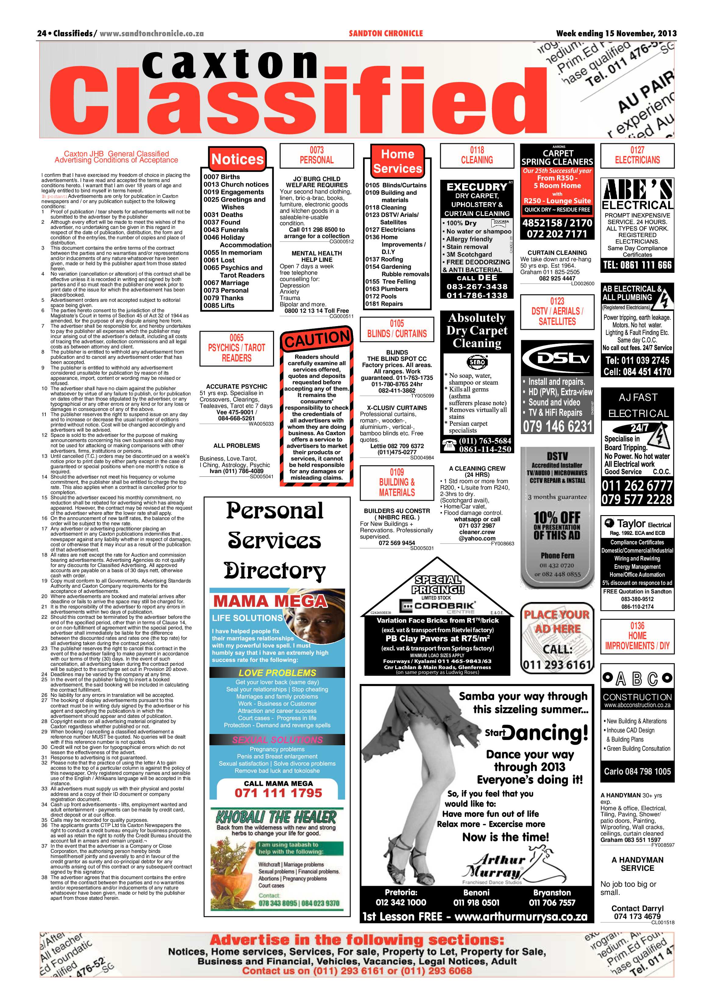 Sandton Chronicle 15 November 2013 page 44