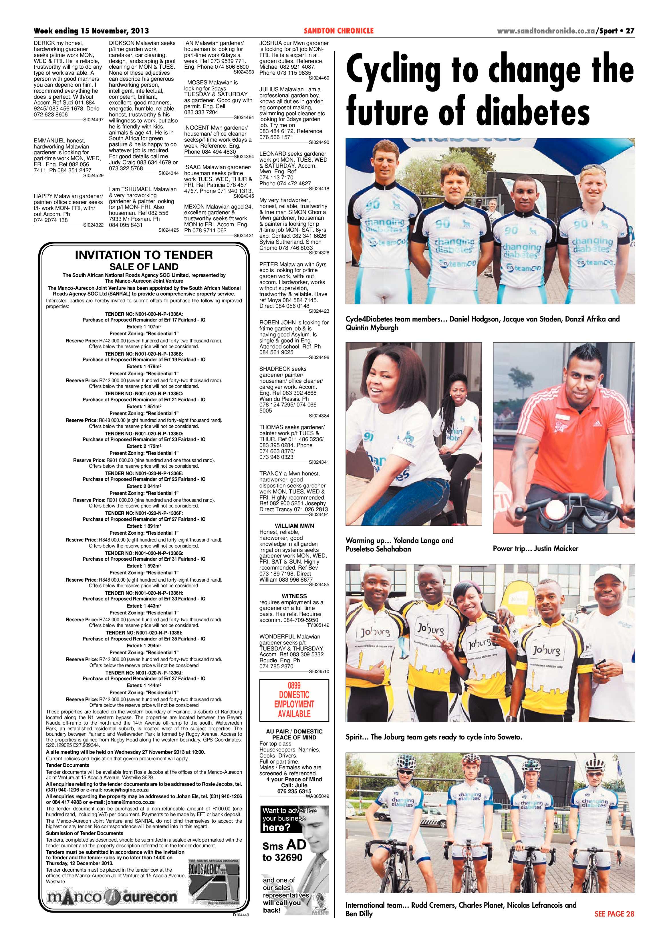 Sandton Chronicle 15 November 2013 page 47