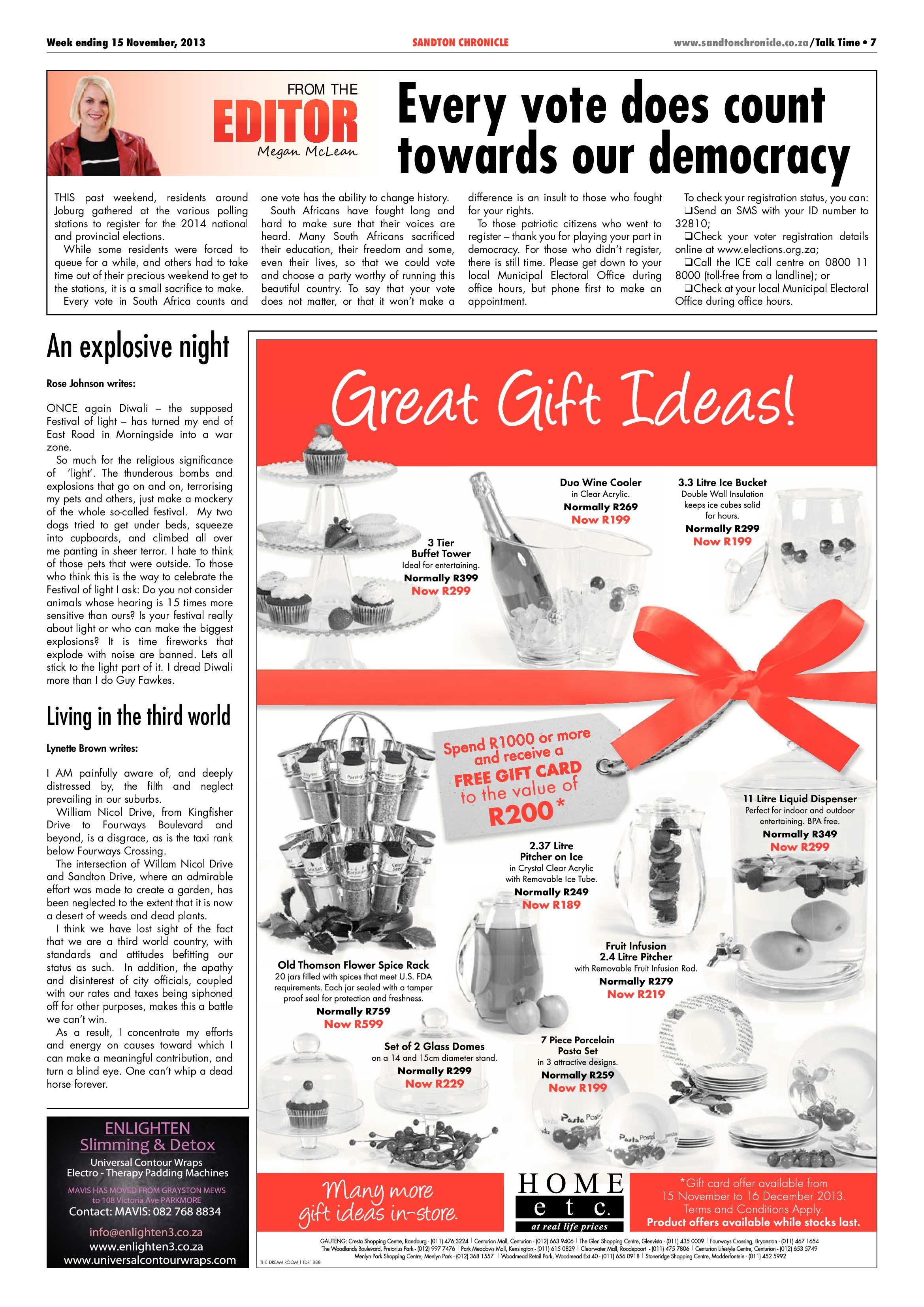 Sandton Chronicle 15 November 2013 page 7