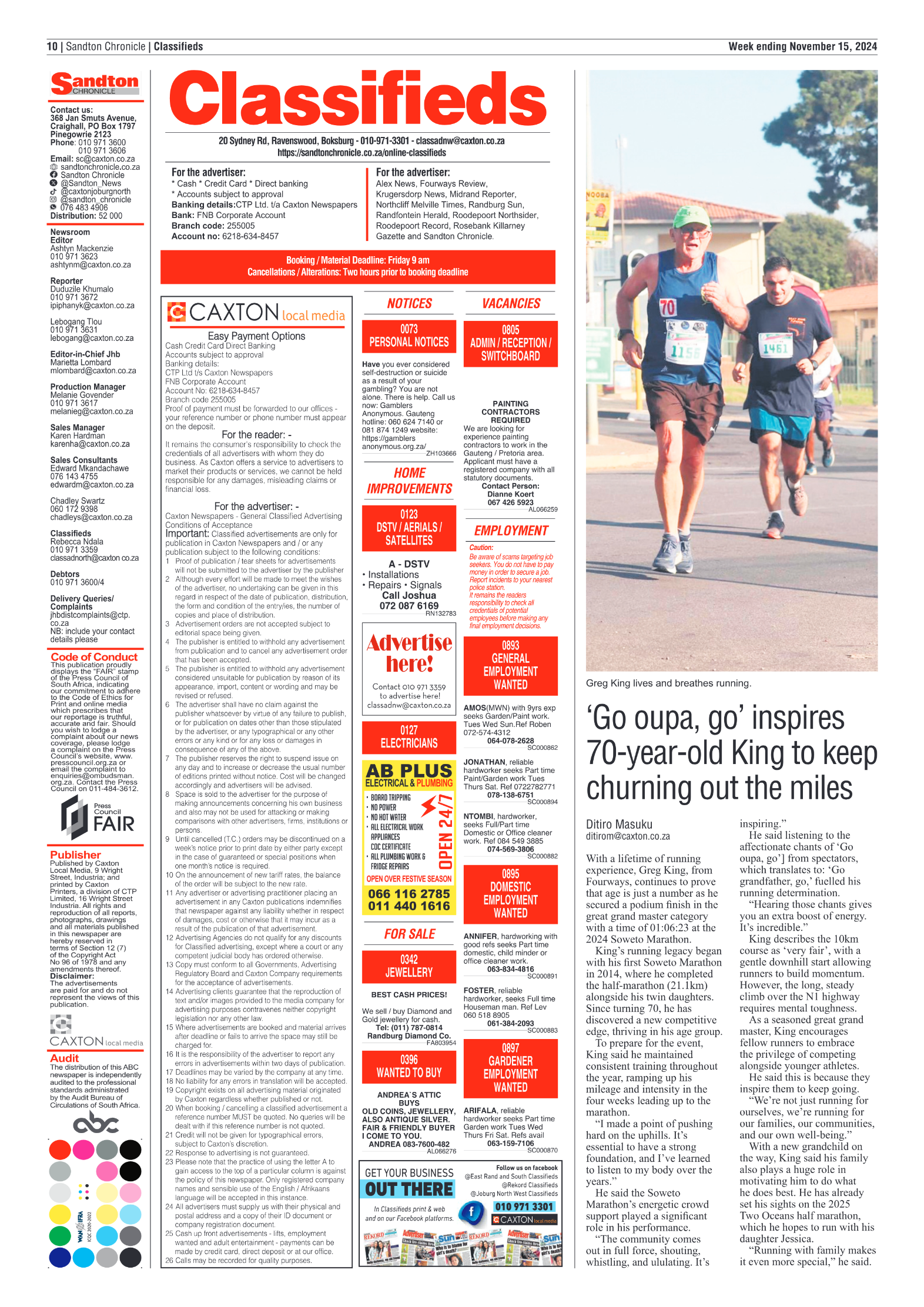 Sandton Chronicle 15 November 2024 page 10